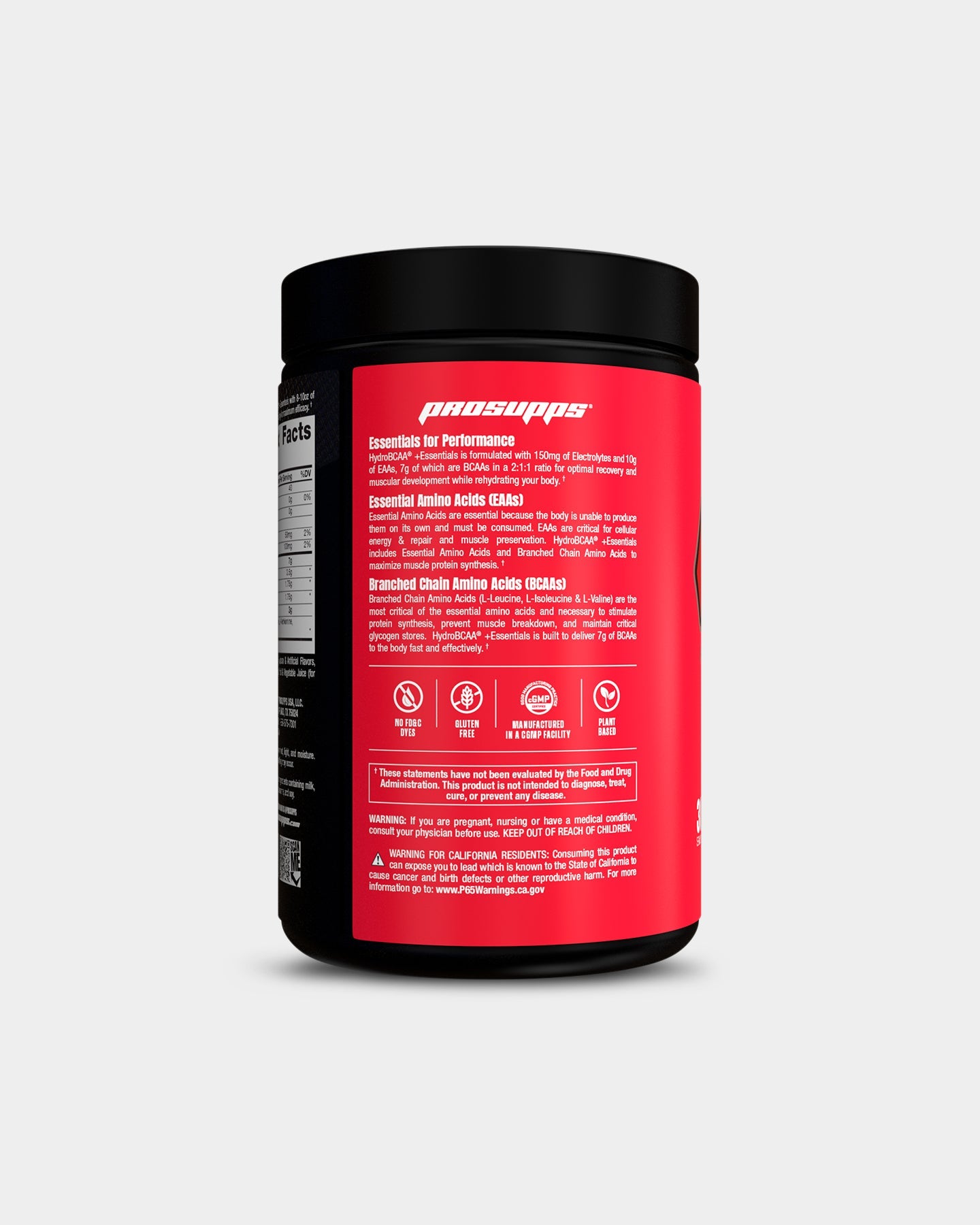 Pro Supps HydroBCAA Plus Essentials - Premium BCAA Supplement for Muscle Recovery & Hydration - Ideal for Workouts, Fitness & Bodybuilding