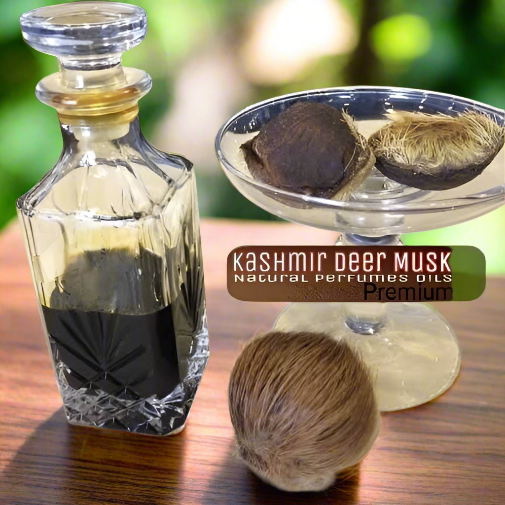 Premium Pure Kashmiri Kasturi Deer Musk Nafa Pheromone Attar Oil - Authentic Natural Perfume for Men & Women - Romantic Dates, Special Occasions, Meditation & Aromatherapy