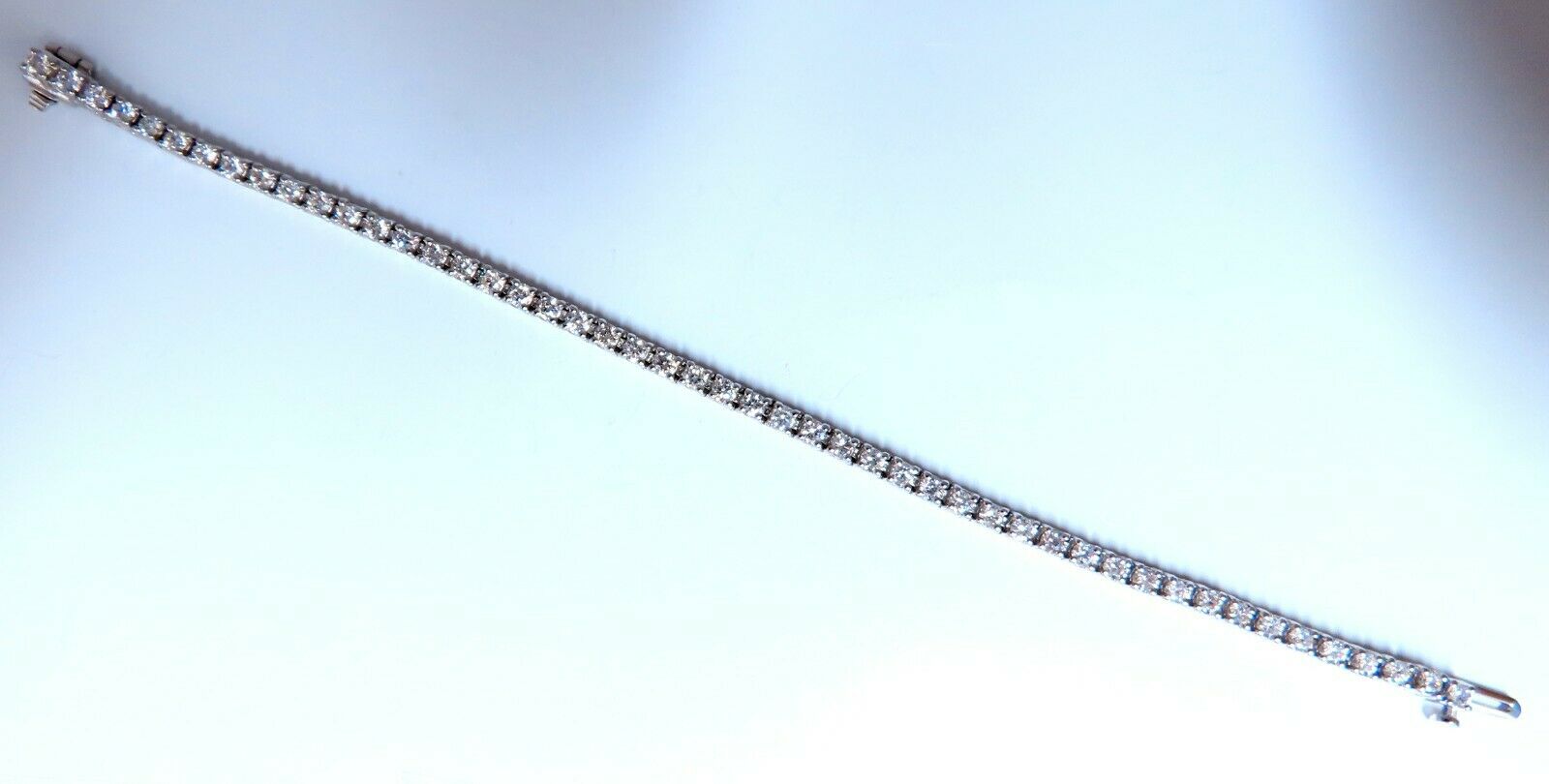 3.75 Carat Natural Round Diamond Tennis Bracelet in 14K White Gold - Elegant Jewelry Gift for Women, Perfect for Weddings, Anniversaries & Special Occasions
