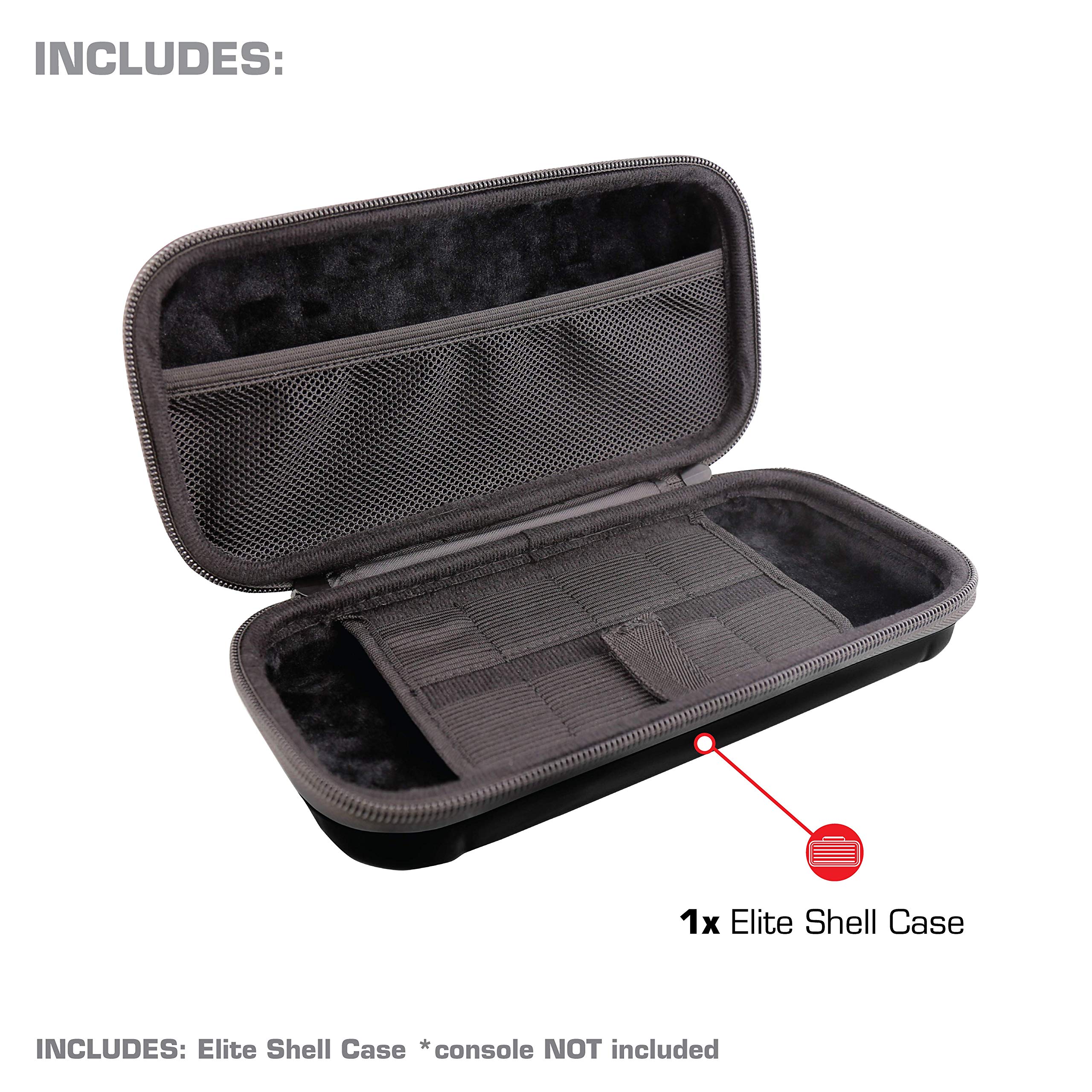 Nyko Elite Shell Case for Nintendo Switch Lite - Shockproof Hard Protective Cover with 8 Game Storage Slots & Accessory Pouch - Durable Drop Protection for Gaming On The Go