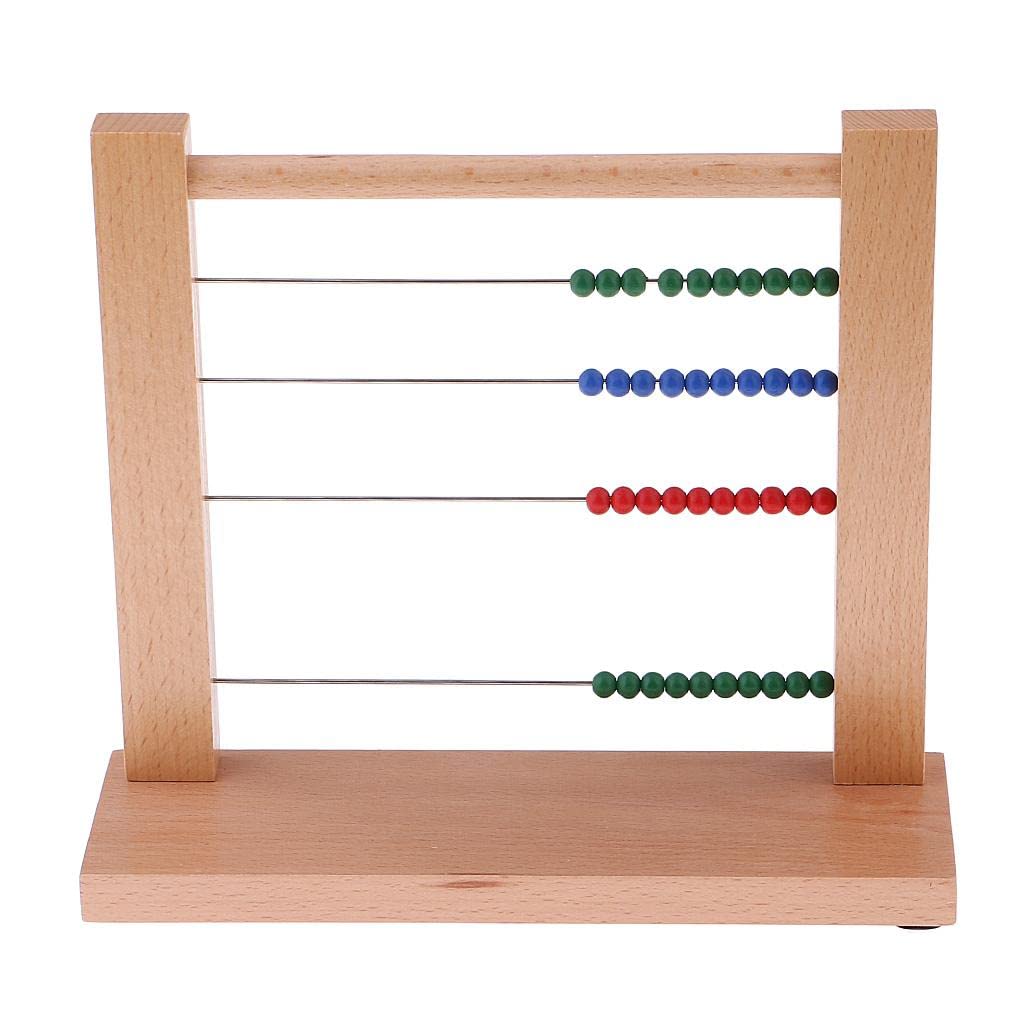 Montessori Wooden Abacus - Educational Math Learning Toy for Kids Ages 3-8 | Counting Beads for Early Childhood Development | Perfect for Homeschool & Classroom Math Activities