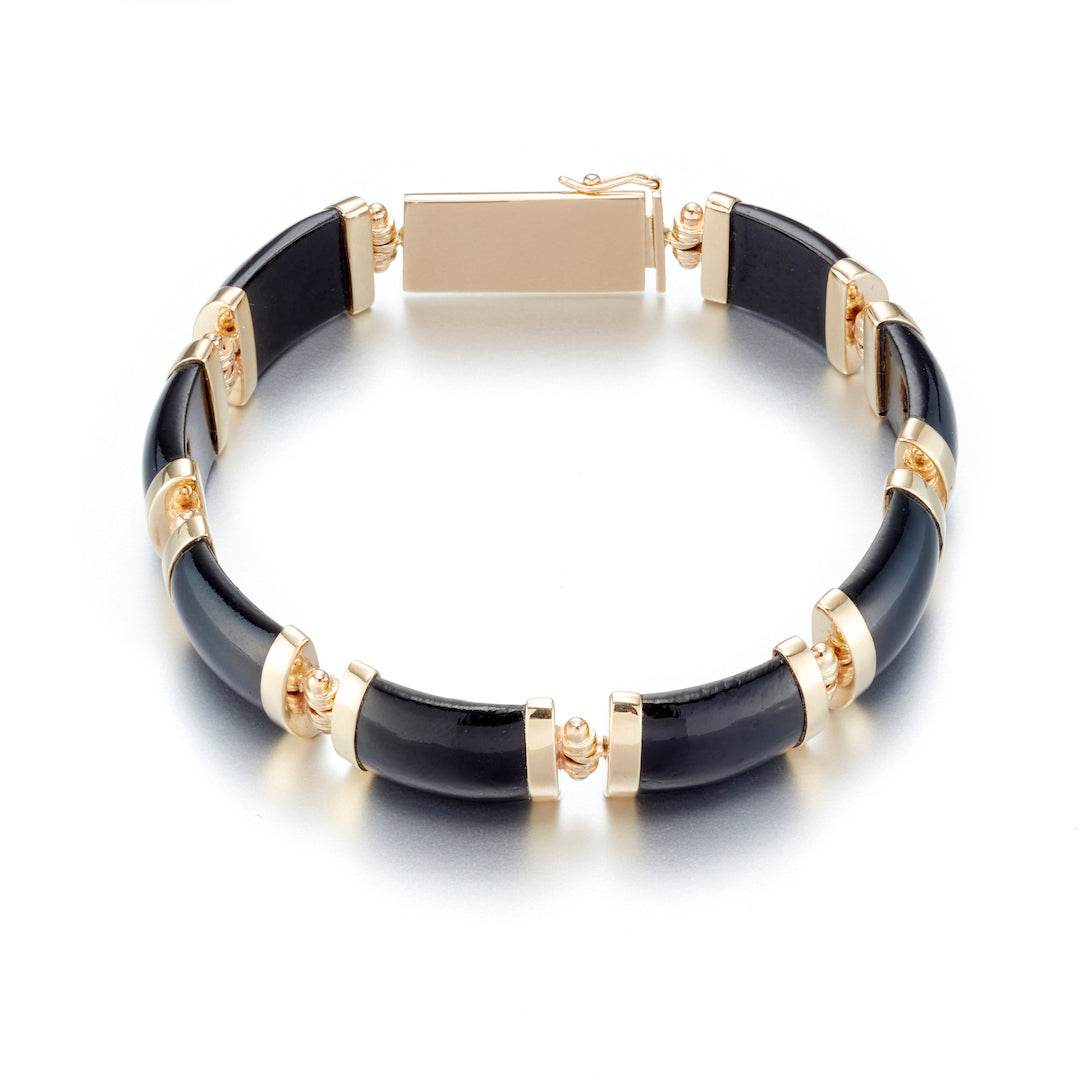 Exquisite Black Nephrite Jade Josephine Bracelet - Elegant Handmade Jewelry for Women, Perfect for Gifts, Weddings & Special Occasions