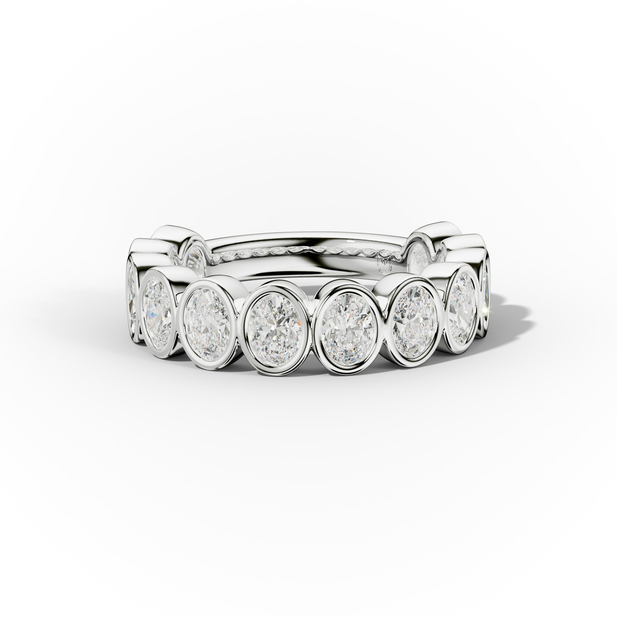 2.0 Carat Bezel Set Oval Diamond Anniversary Ring for Women - Elegant Wedding Band, Engagement Gift & Special Occasion Jewelry - Perfect for Anniversaries, Proposals & Romantic Celebrations