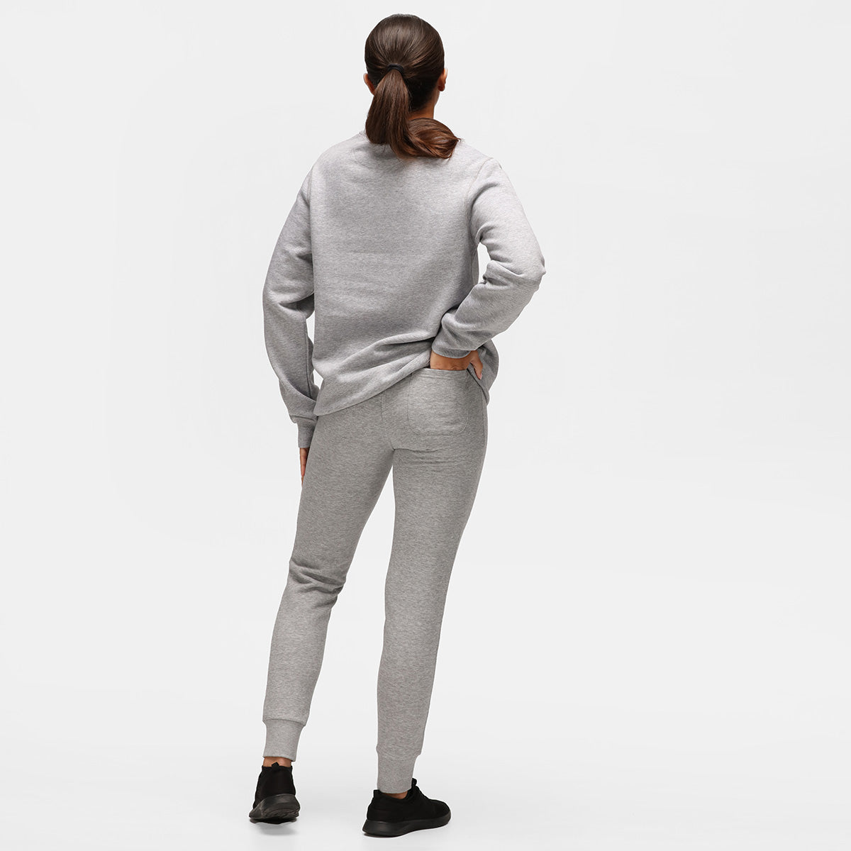 Stylish Grey Athleisure Sweatshirt for Women - Soft Comfortable Pullover Hoodie - Perfect for Yoga, Gym & Casual Wear