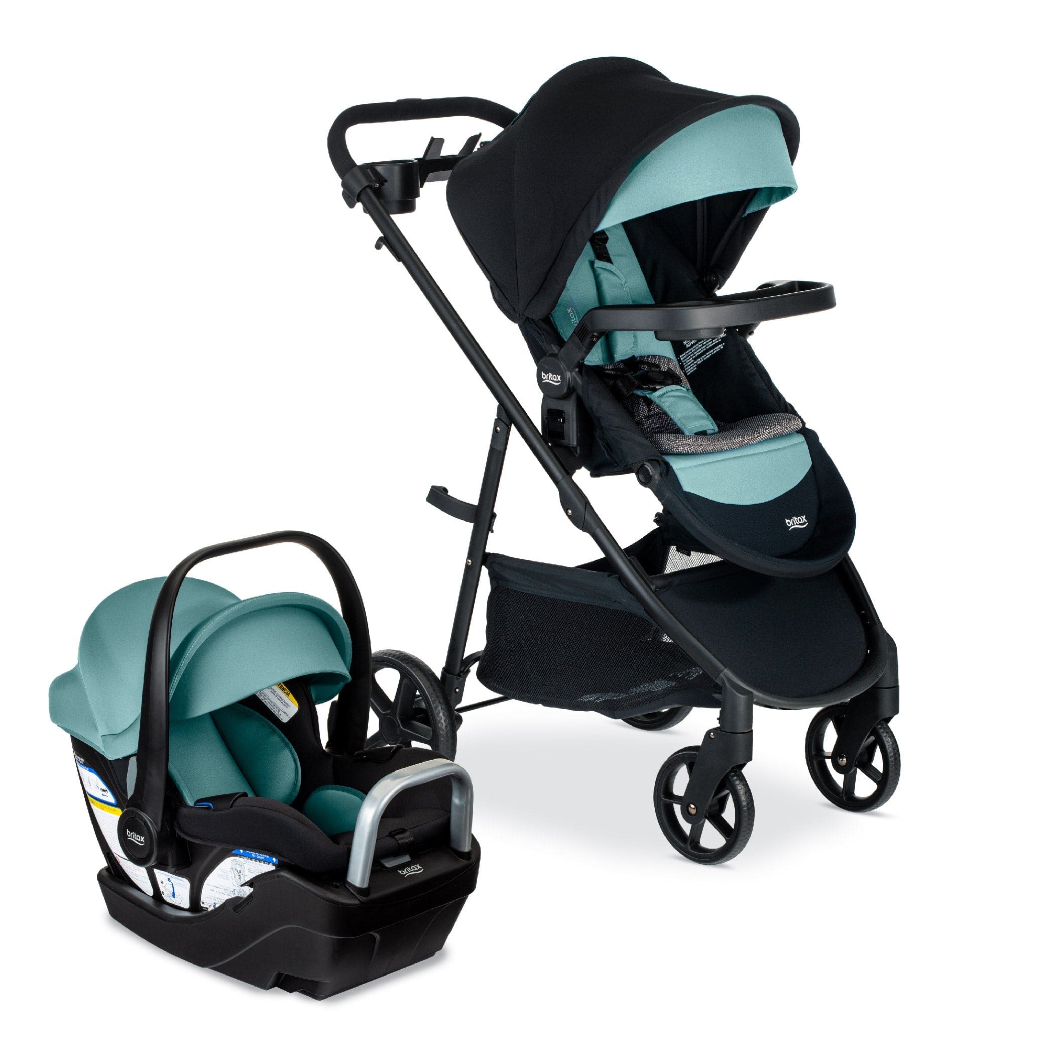Britax Willow Brook S+ Travel System - Lightweight Stroller & Infant Car Seat Combo for Safe & Comfortable Baby Travel - Perfect for Shopping, Walks & Family Outings