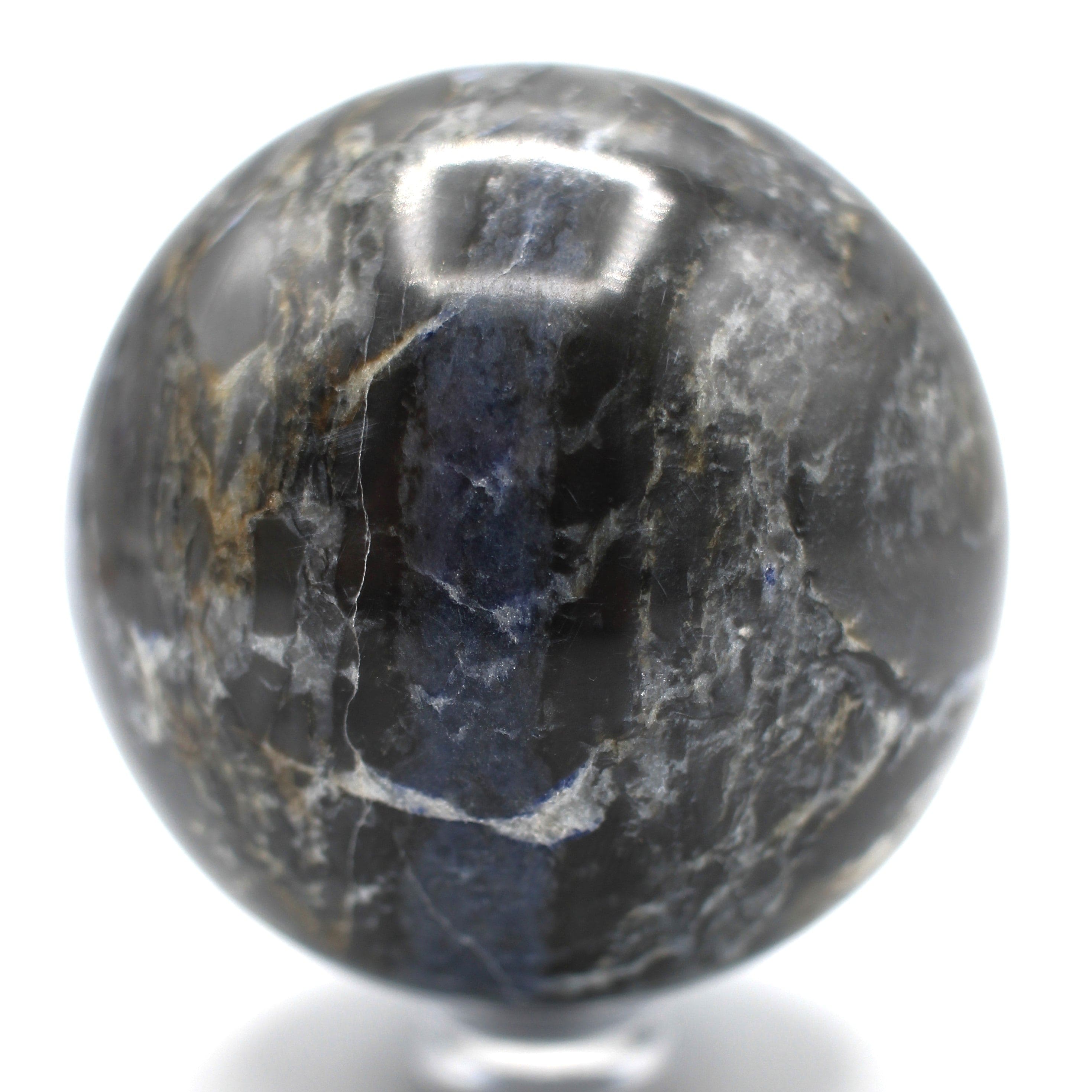Natural Canadian Sodalite in Matrix Sphere - 57mm Healing Crystal Ball for Meditation, Reiki & Home Decor - Perfect for Energy Work, Chakra Balancing & Spiritual Gifts