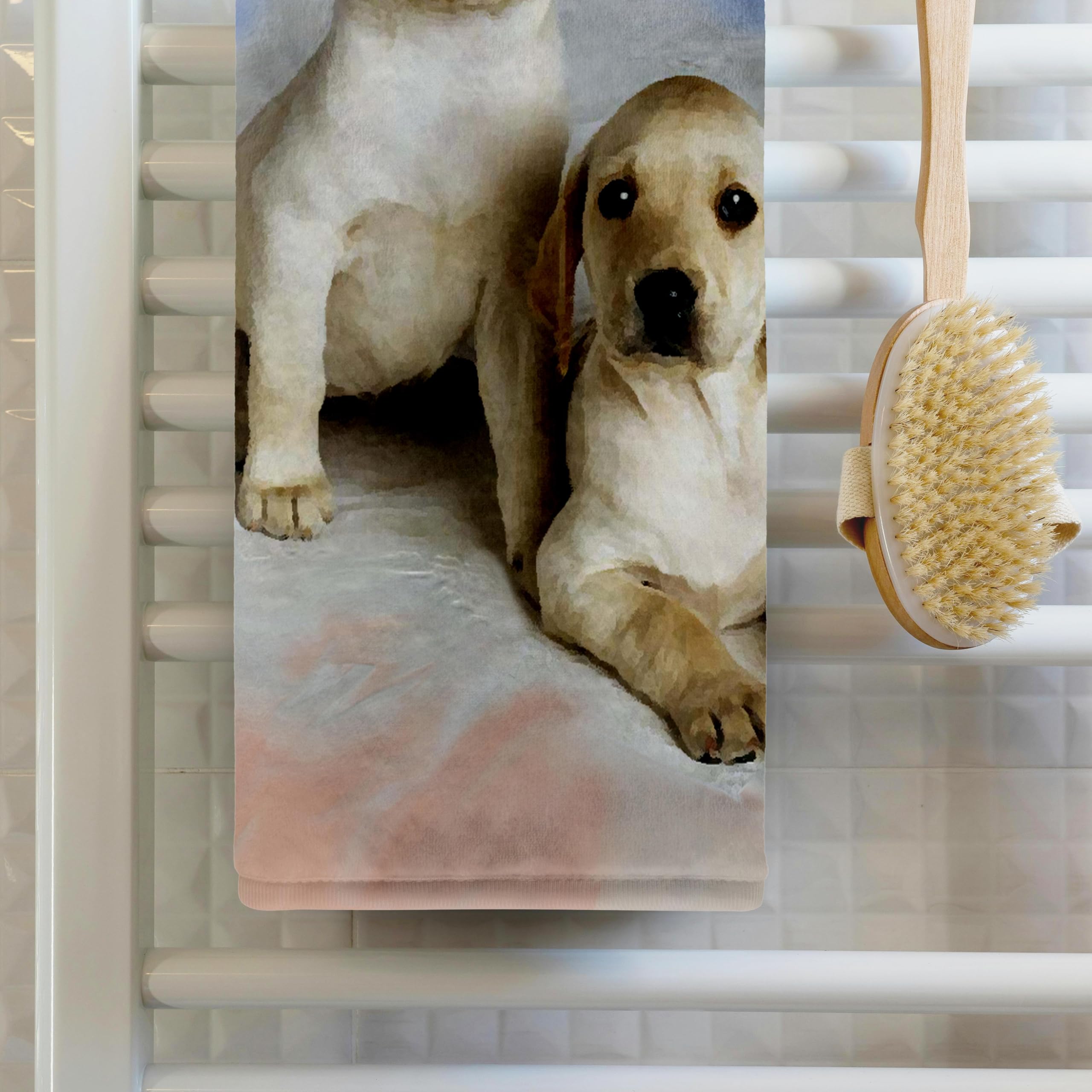 3D Rose Labrador Retriever Dog Towel - 15