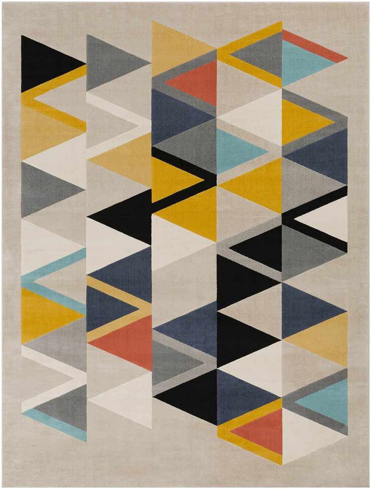 Mark&Day Modern Taupe Area Rug 8x10 - Soft Yellow Grey Beige Carpet for Living Room, Bedroom, Kitchen - 7'10