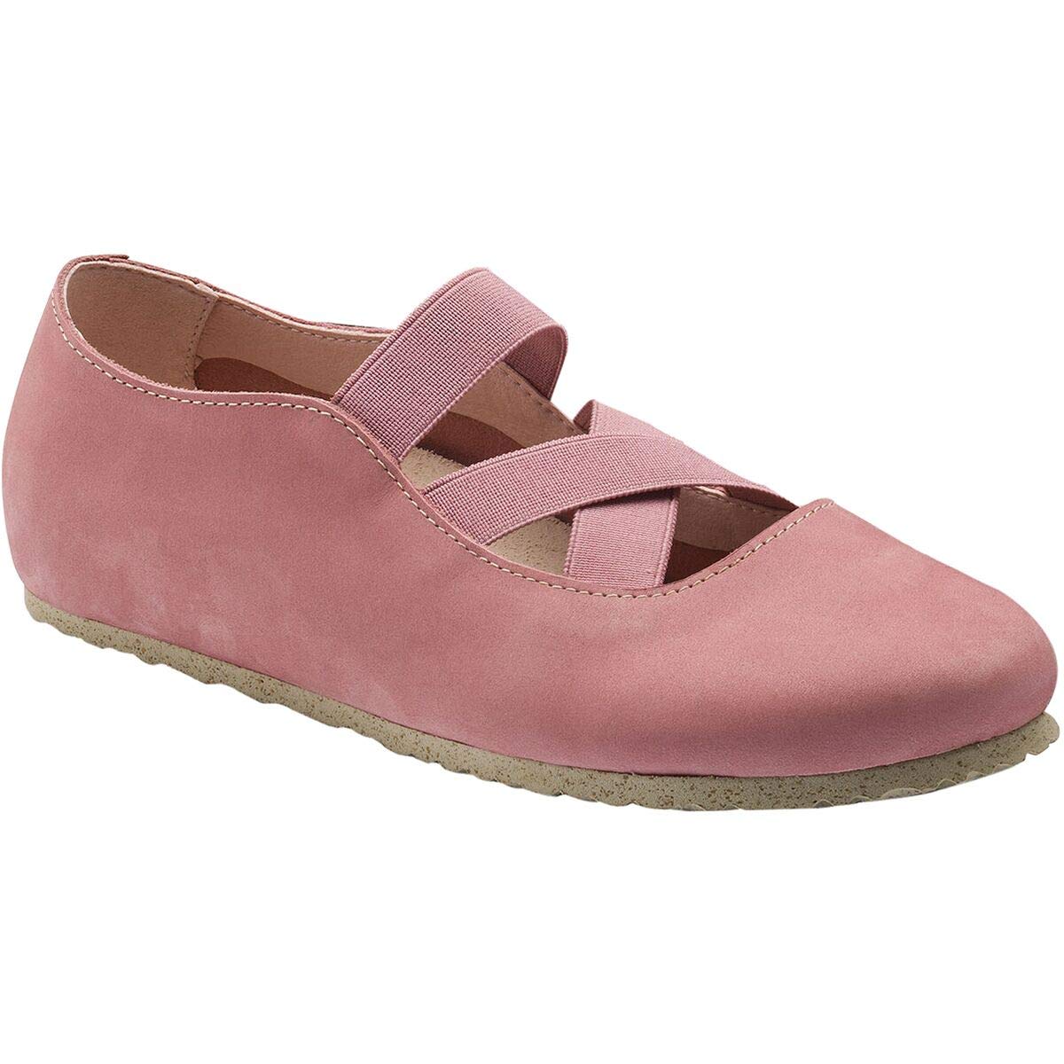 Birkenstock Women's Santa Ana Sandals Size 40 Narrow - Soft Nubuck Leather in Old Rose | Comfortable Footbed for Walking, Travel & Casual Wear