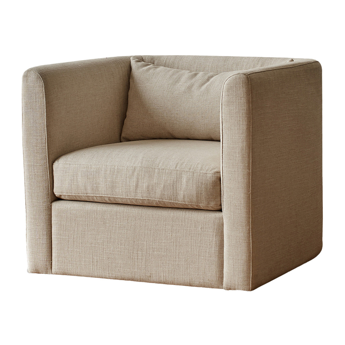 Mcmullin Etta Armchair - Modern Accent Chair for Living Room, Bedroom & Office - Stylish Upholstered Lounge Chair with Wooden Legs - Perfect for Relaxing, Reading & Decorating Your Home