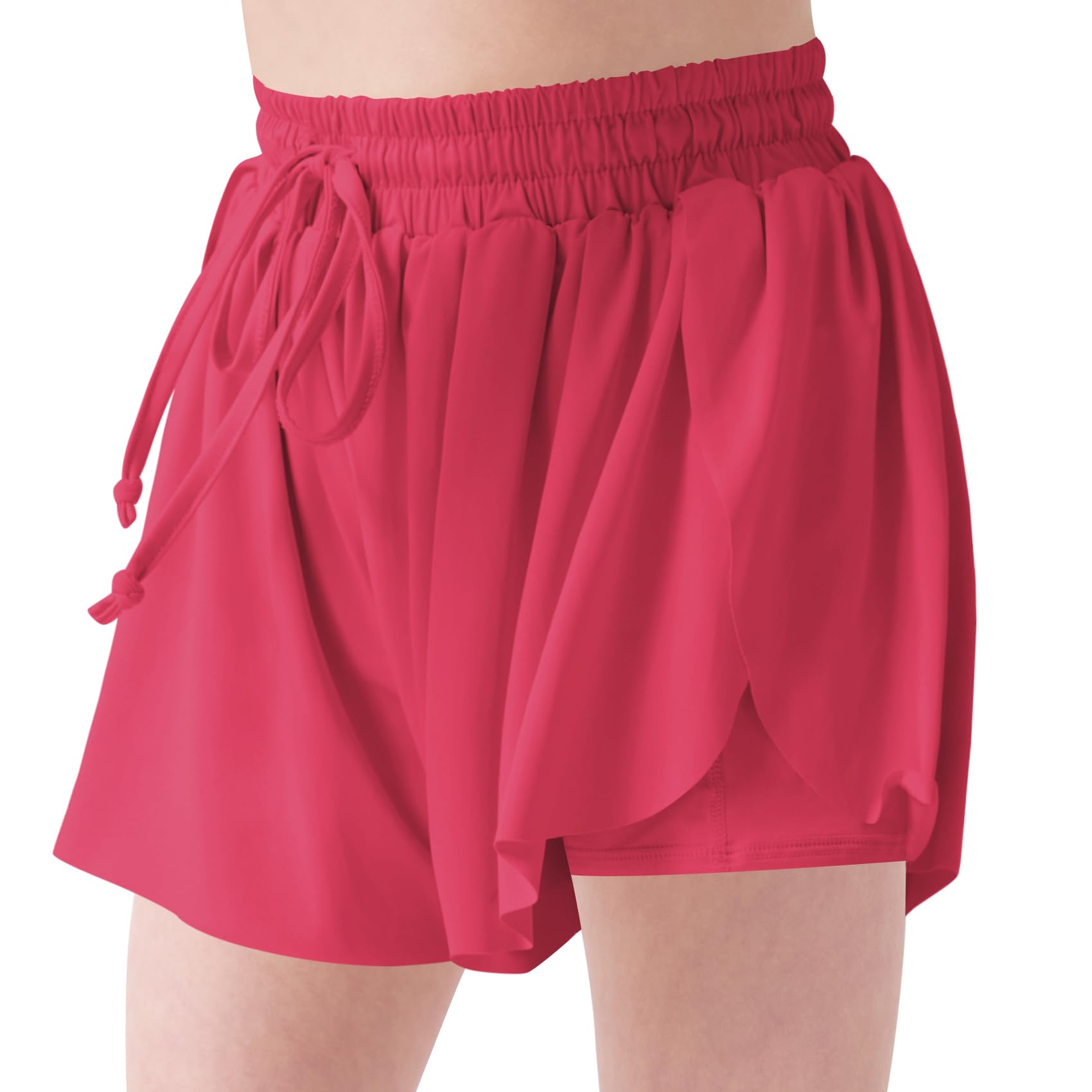 LETAOTAO Girls Athletic Shorts for Kids & Teens - 2-in-1 Running Shorts with Liner, Gym Workout, Biker Shorts for Active Girls - Perfect for Running, Yoga, Sports & Everyday Wear