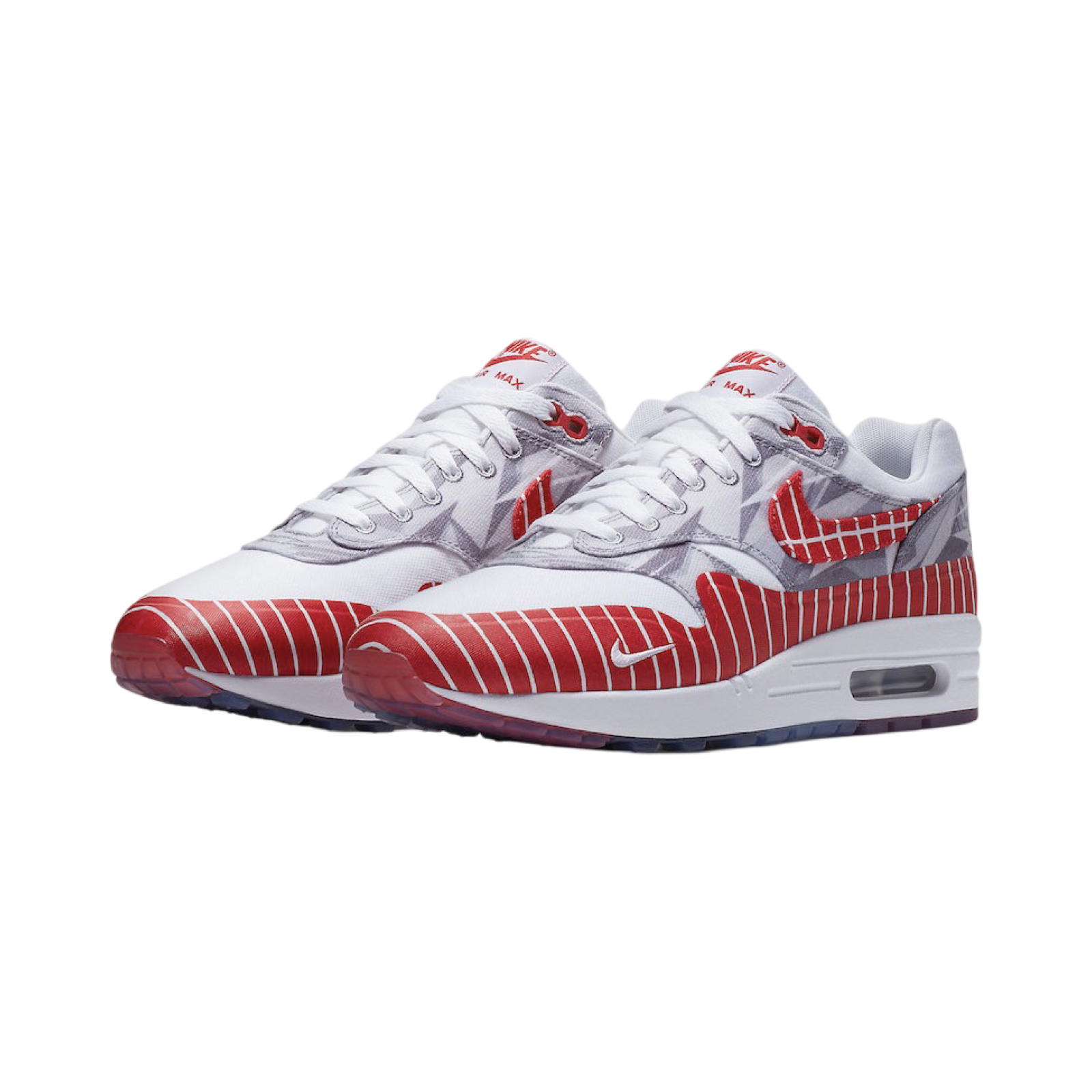 Nike Air Max 1 x Wasafu Los Primeros Sneakers - Nomad White & University Red | Men's Running Shoes for Gym, Workout & Casual Wear