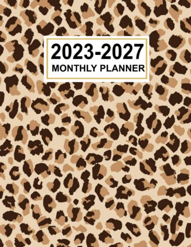 2023-2027 Monthly Planner - Leopard Print Daily Weekly & Monthly Organizer for Productivity & Time Management | Perfect for Students, Professionals & Goal Tracking