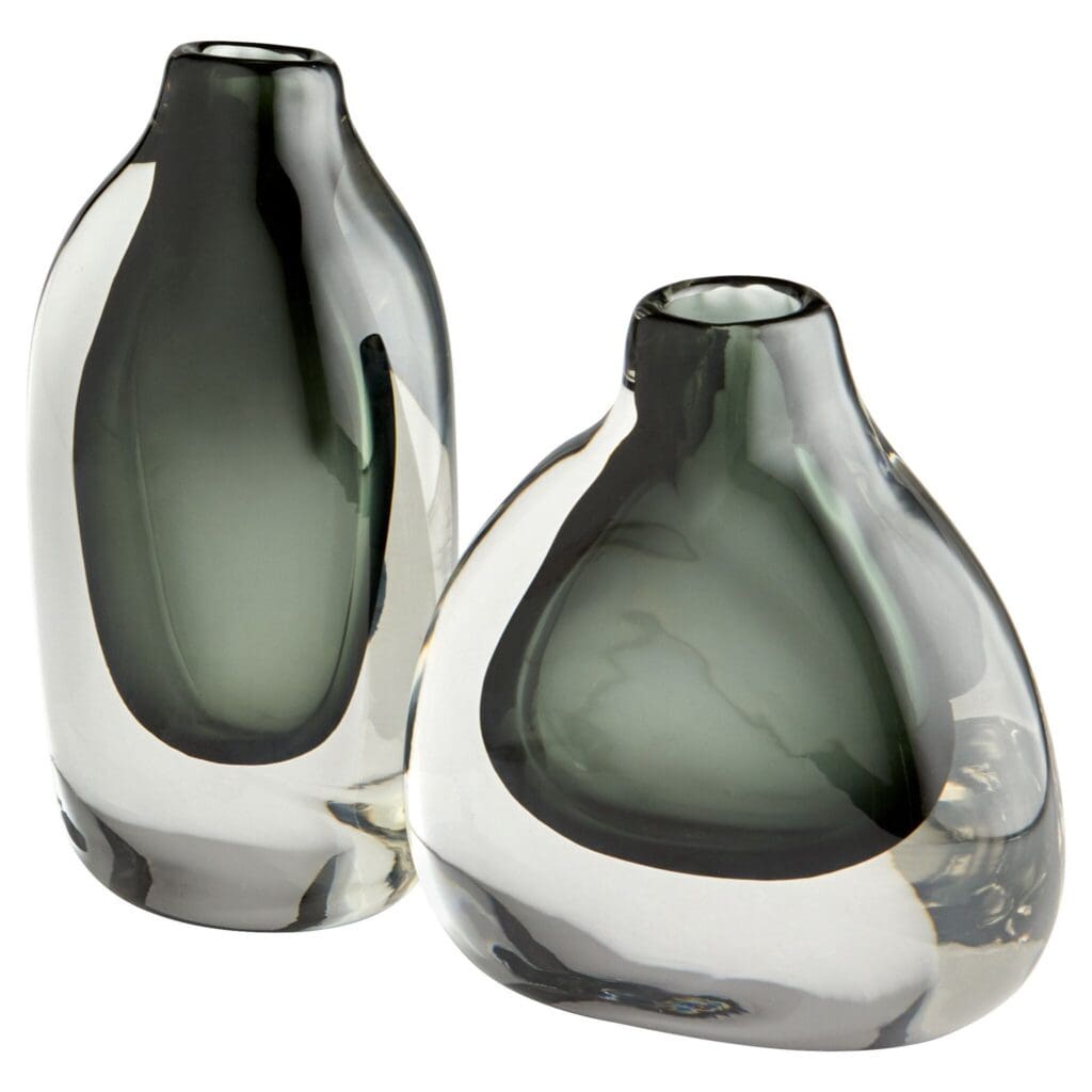 Cyan Design 11373 Moraea Vase - Large Blue and Clear Glass Vase for Home Decor, Wedding Centerpieces & Floral Arrangements