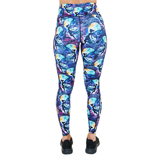 Fairy Tale Leggings for Women - Fantasy Printed Yoga Pants with Comfortable High Waist - Perfect for Yoga, Workout, Lounge and Cosplay Costume