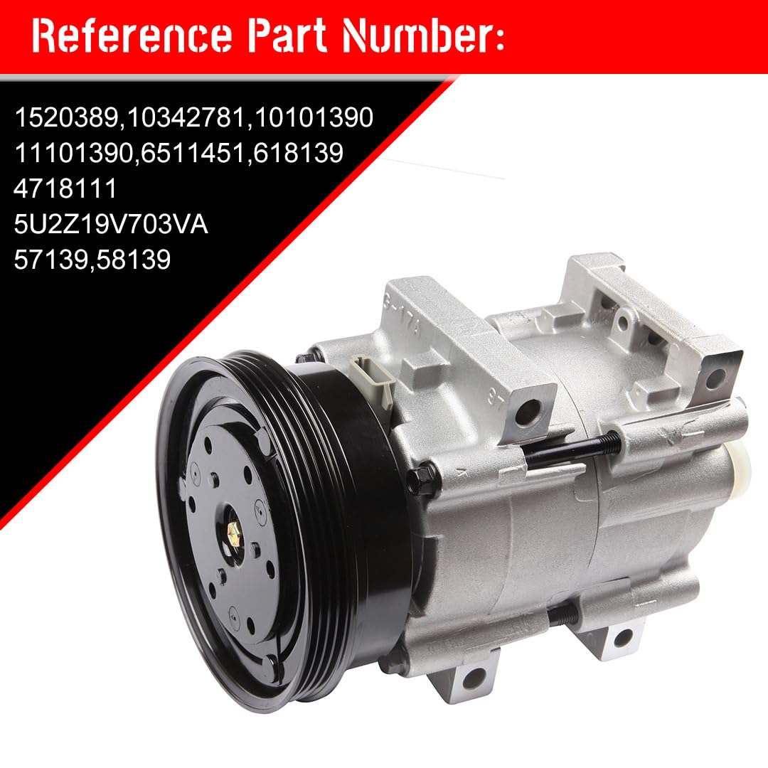 Nissan Quest Mercury Villager 3.0L AC Compressor Replacement (1993-1998) - High Performance Air Conditioning Compressor for Car Cooling System - Perfect for Summer Road Trips & Daily Commutes