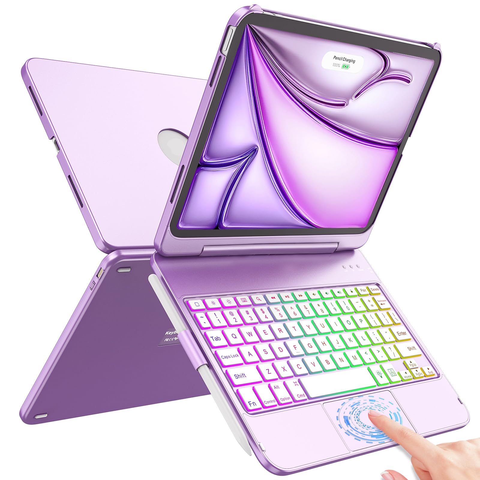 FUWANG iPad Air 11-inch Keyboard Case (2024/2025 M3/M2 & 5th/4th Gen 10.9