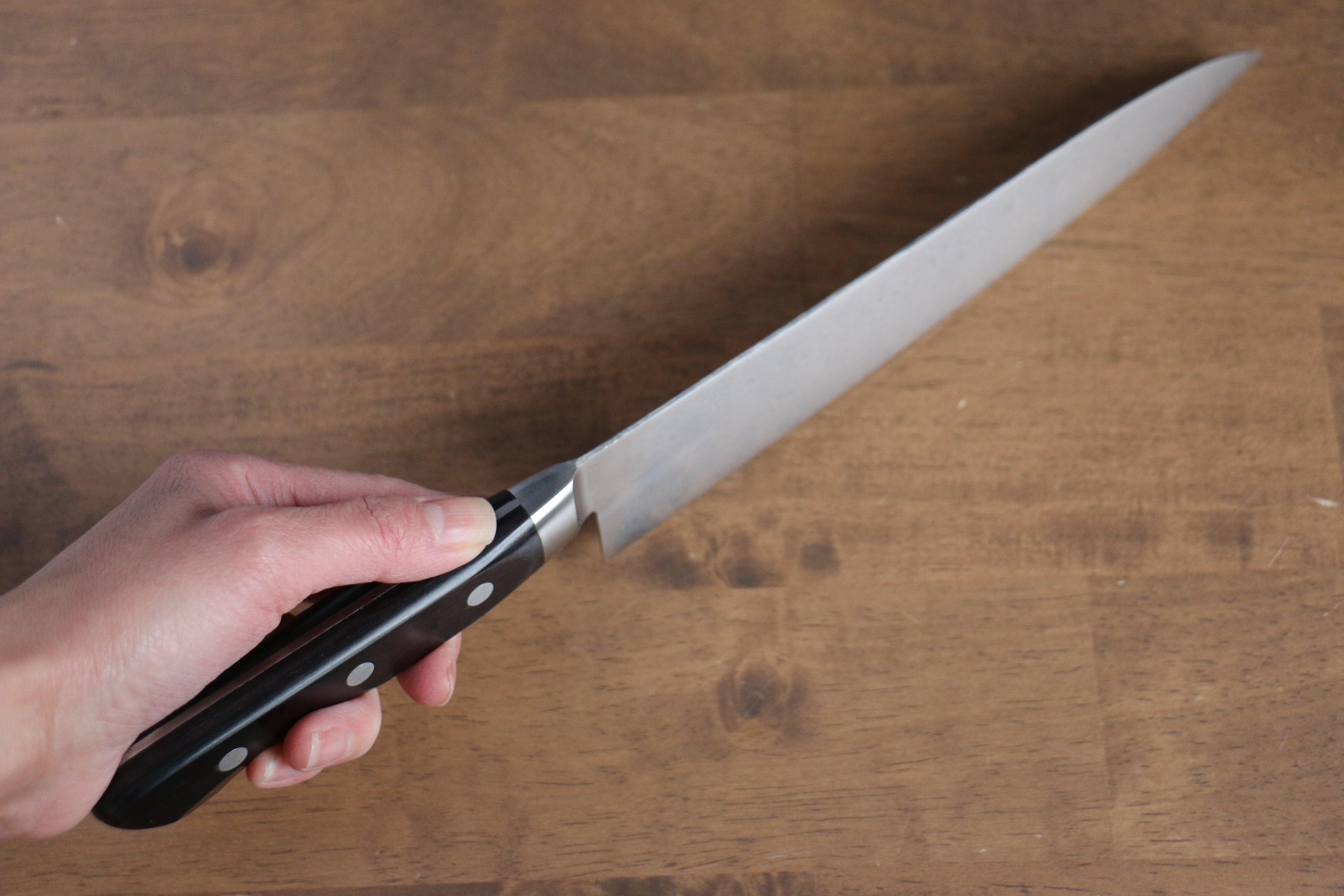 Premium AUS10 Damascus Gyuto Knife 210mm - Mirrored Finish, Black Pakka Wood Handle - Japanese Chef Knife for Professional Cooking, Slicing, and Meat Cutting