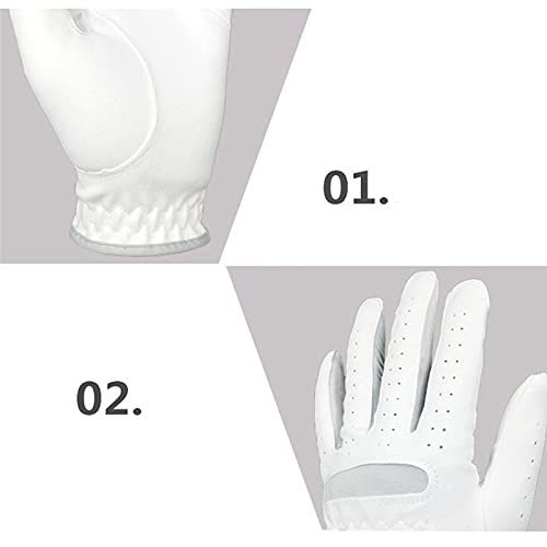Premium Men's & Women's Golf Gloves - Left & Right Hand Ultra-Soft Breathable Fiber Cloth - Durable Wear-Resistant Sports Gloves for Golf Training & Outdoor Activities