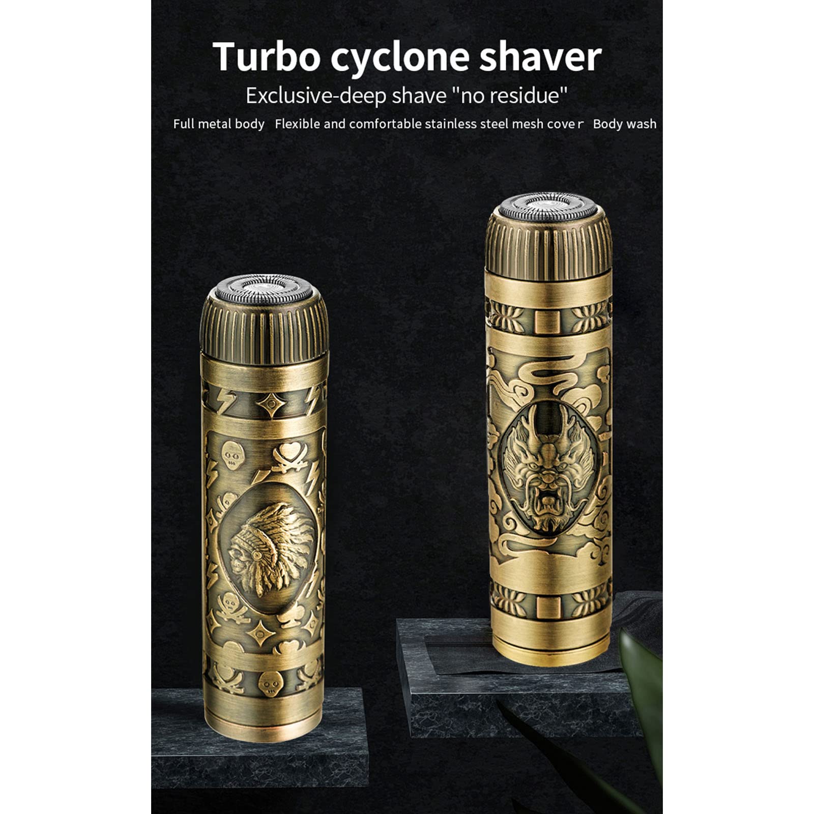Premium Waterproof Rotary Electric Shaver for Men - Rechargeable Cordless Beard Trimmer with Powerful Motor | Perfect for Travel, Home & Gym Use