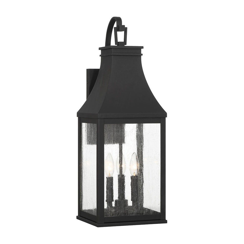 Berkshire 3-Light Outdoor Wall Lantern - Medium Size Weatherproof Exterior Lighting for Porch, Patio & Garden