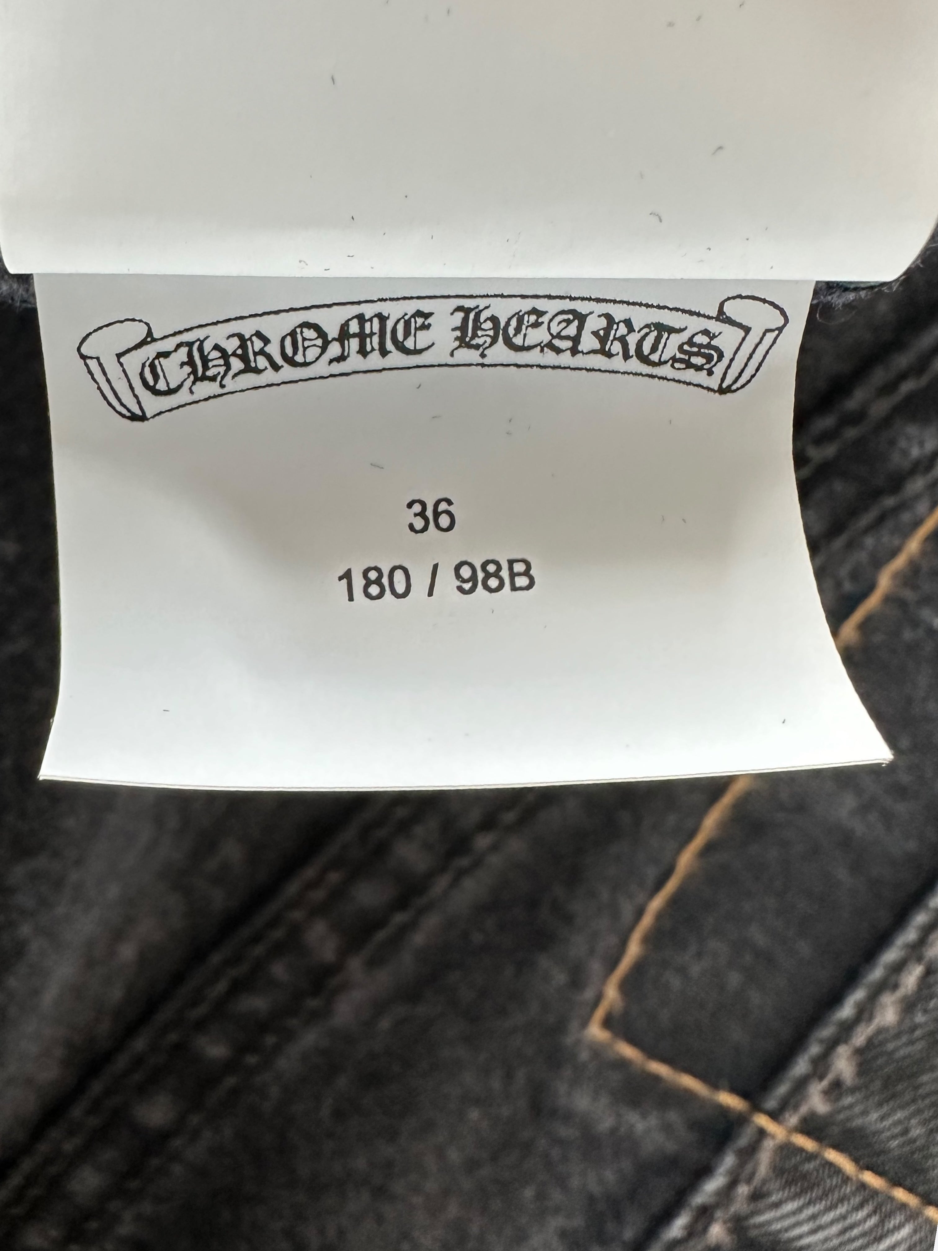 Chrome Hearts x Levi's Black Cross Patch Distressed Denim Jeans for Men - Edgy Streetwear & Casual Style Outfits
