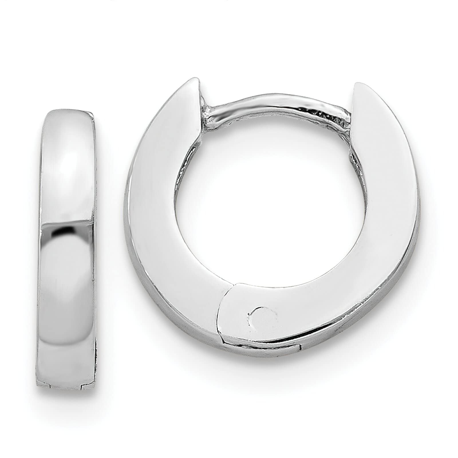 14K White Gold Hinged Hoop Earrings for Women - Classic Dainty Everyday Ear Jewelry - Perfect for Work, Date Night & Special Occasions