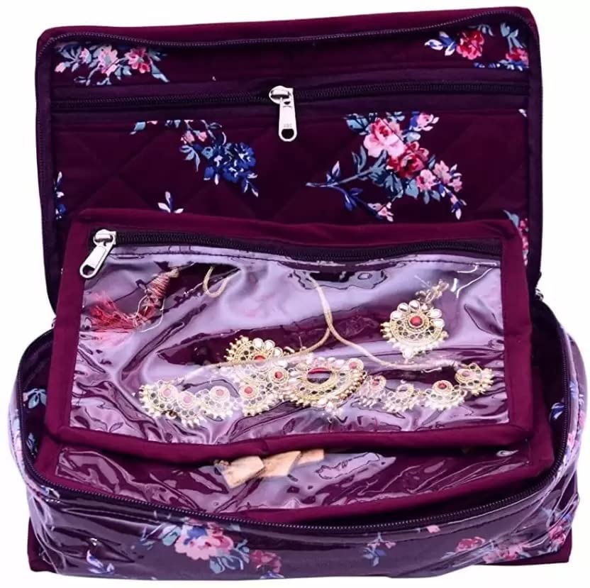 **RK RETAILER Travel Makeup Organizer Bag – Waterproof Cosmetic Case for Women, Portable Toiletry Pouch with Washable Interior – Perfect for Air Travel, Gym, and Weekend Getaways**