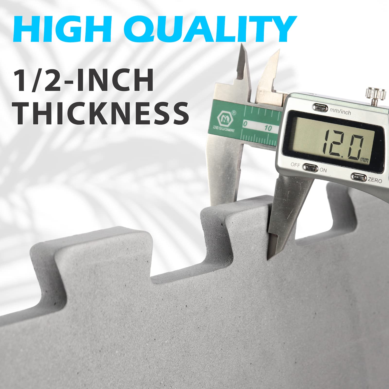 **Upgraded 77IN Hot Tub Mat for Inflatable Tubs - Thickened EVA Foam Padding, Non-Slip Foundation for Outdoor Hot Tubs & Spas - Interlocking Patio Tiles (1/2