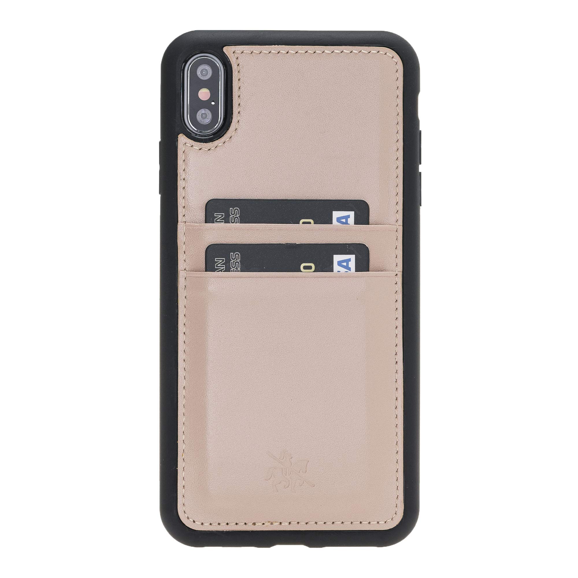 Venito Capri Leather Wallet Case for iPhone Xs Max (6.5 inch) - RFID Blocking Protection & Padded Back Cover - Nude Pink - Perfect for Everyday Use & Travel Security