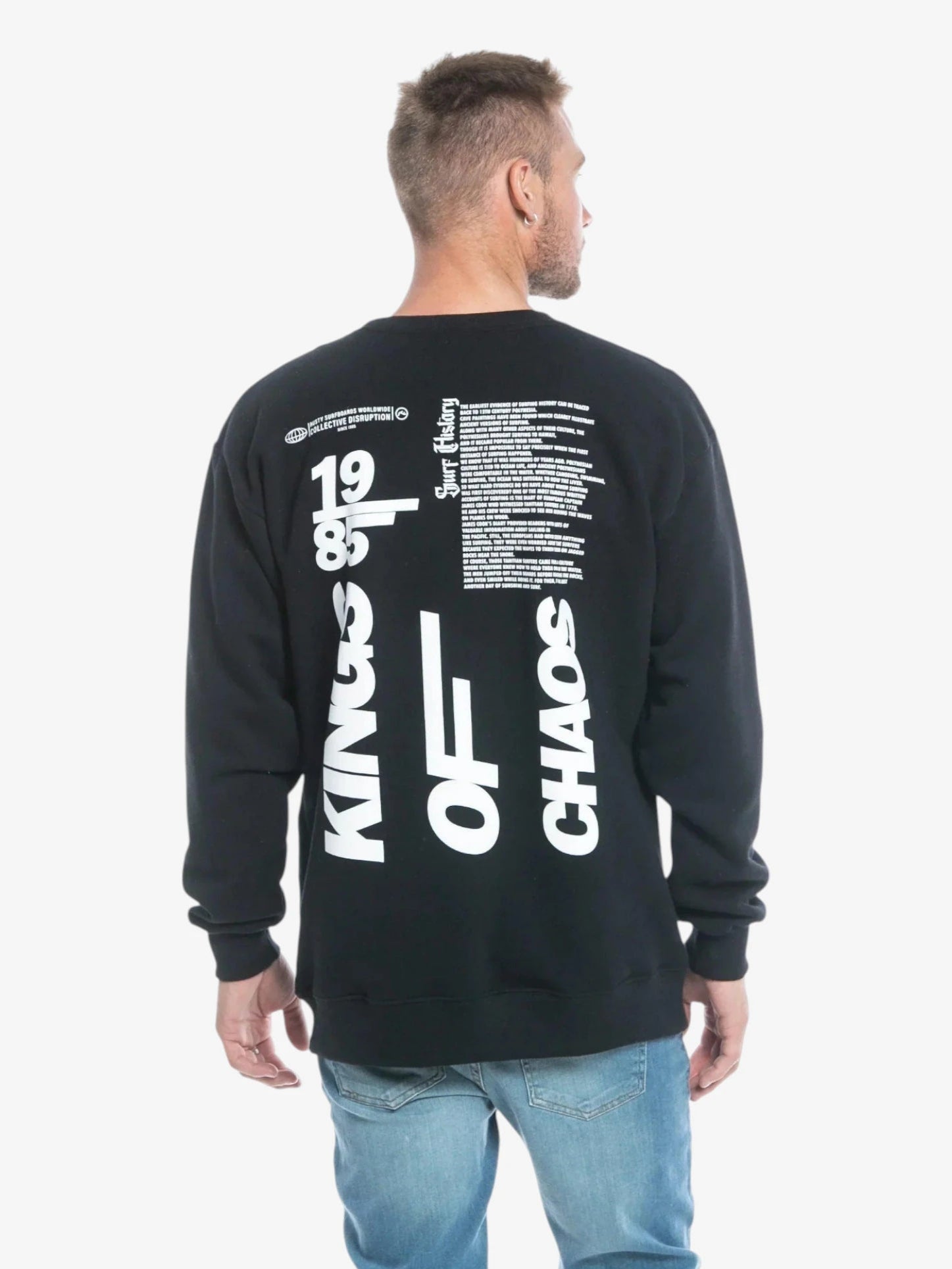 Rusty Shift Crew Black Sweatshirt for Men - Comfortable & Stylish Pullover for Casual Wear, Street Fashion, and Everyday Outfits