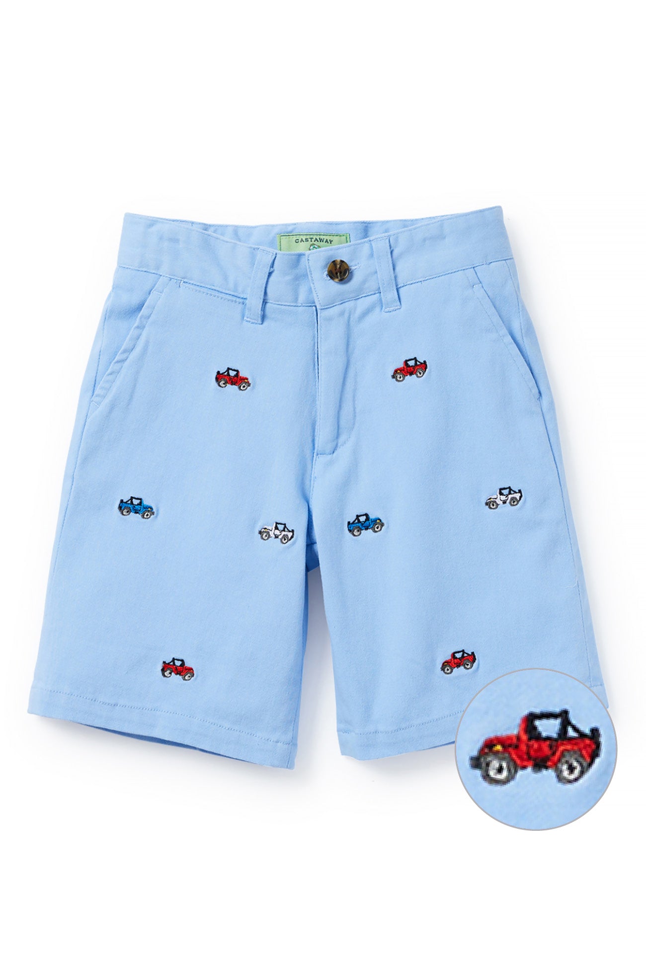 Jetties Stretch Twill Liberty Shorts with Jeeps Print - Comfortable Casual Wear for Outdoor Adventures and Jeep Enthusiasts