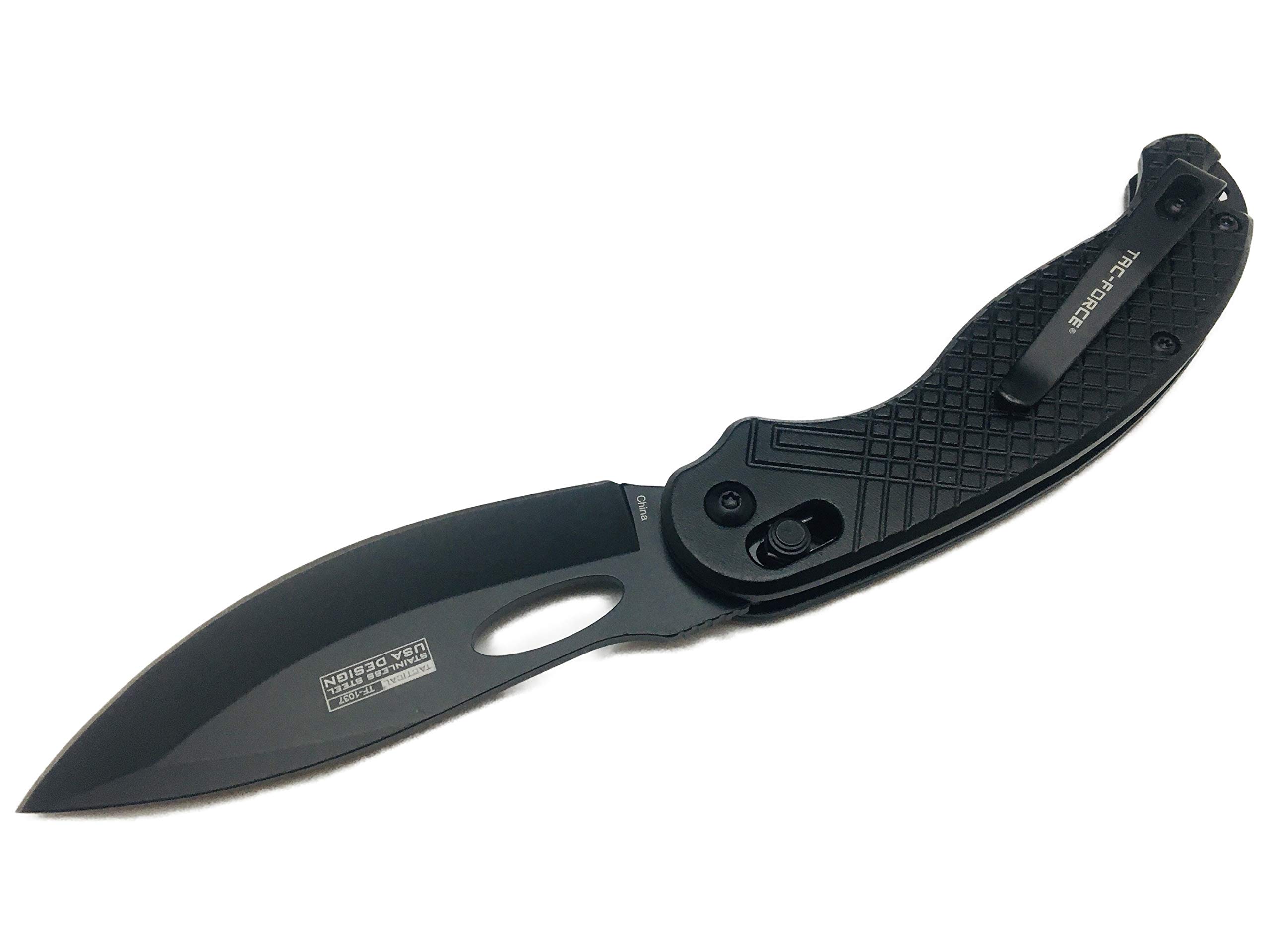 TAC Force TF-1037BK Tactical Folding Knife - Black EDC Pocket Knife with Manual Open | Perfect for Camping, Hiking, Survival & Everyday Carry