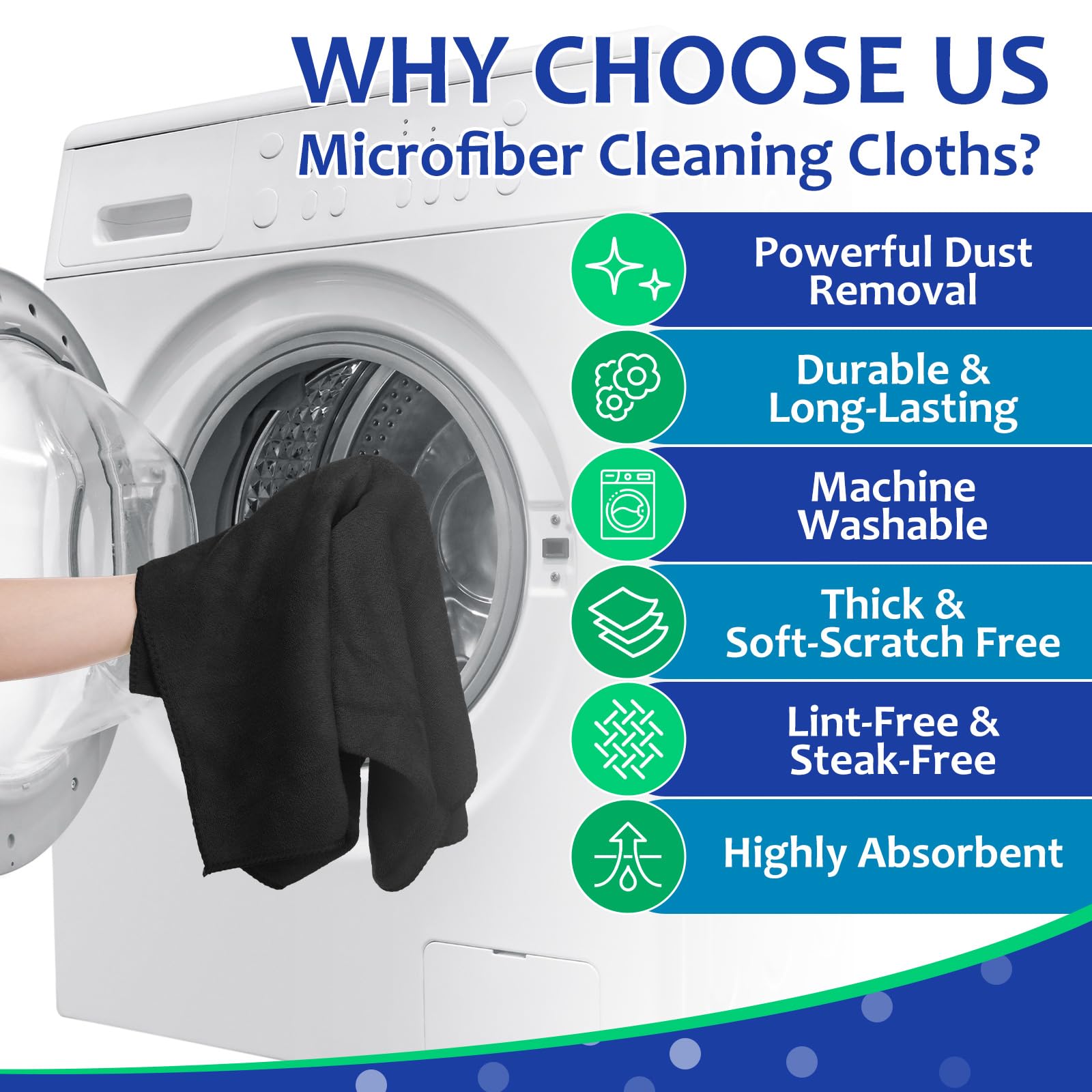 Newwiee 3-Pack Extra Large Microfiber Cleaning Cloths - 30