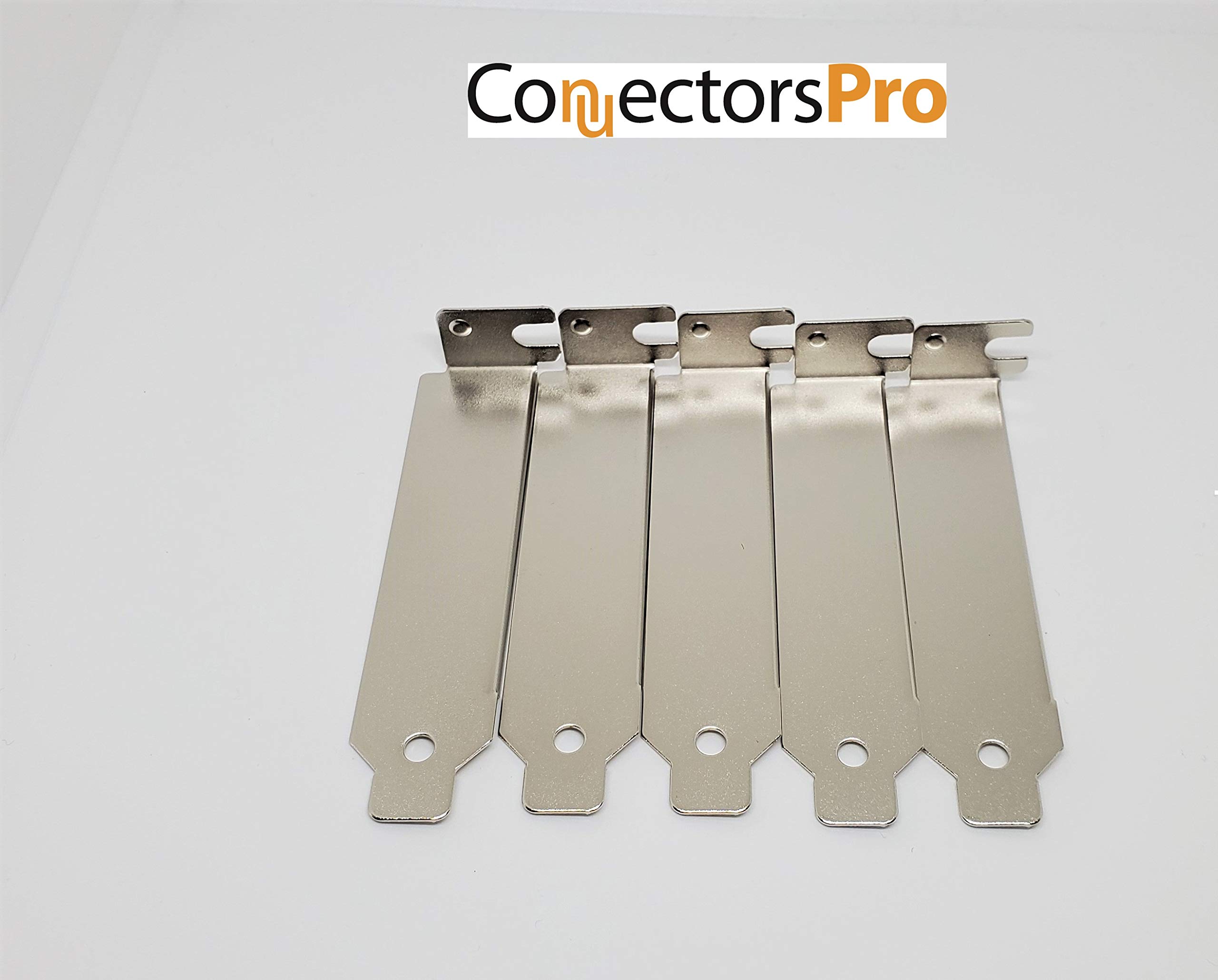 Low Profile PCI Slot Cover Blank Bracket - Stainless Steel PC Computer Back Panel Extension (5-Pack) | Perfect for PC Builds, Server Racks & Computer Case Modifications