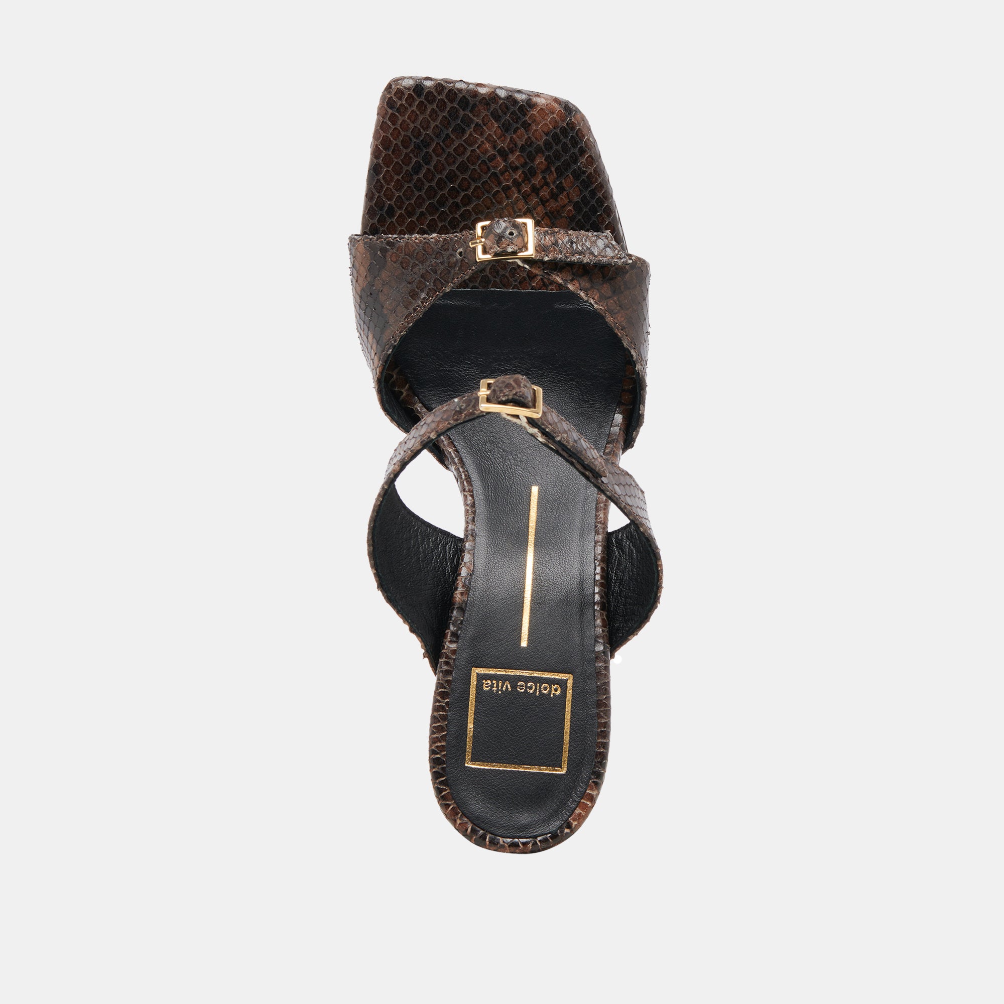 SHANE Women's DK Brown Snake Embossed High Heels - Stylish & Comfortable Dress Shoes for Work, Party & Special Occasions