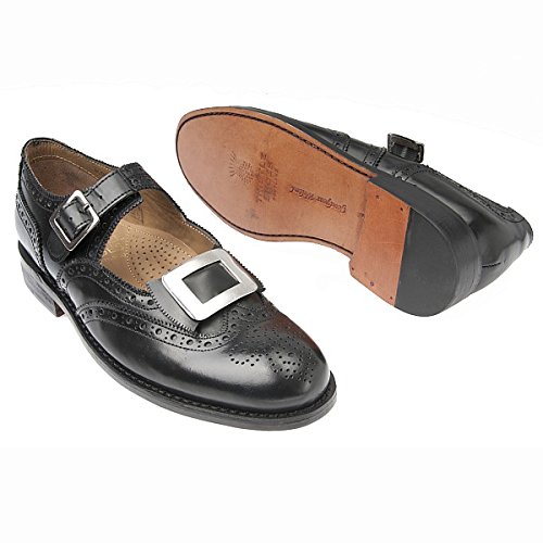 AE Struthers - Premium Thistle Leather Military Brogue Shoes with Goodyear Welt & Buckle Detail | Classic Comfort for Formal & Casual Wear