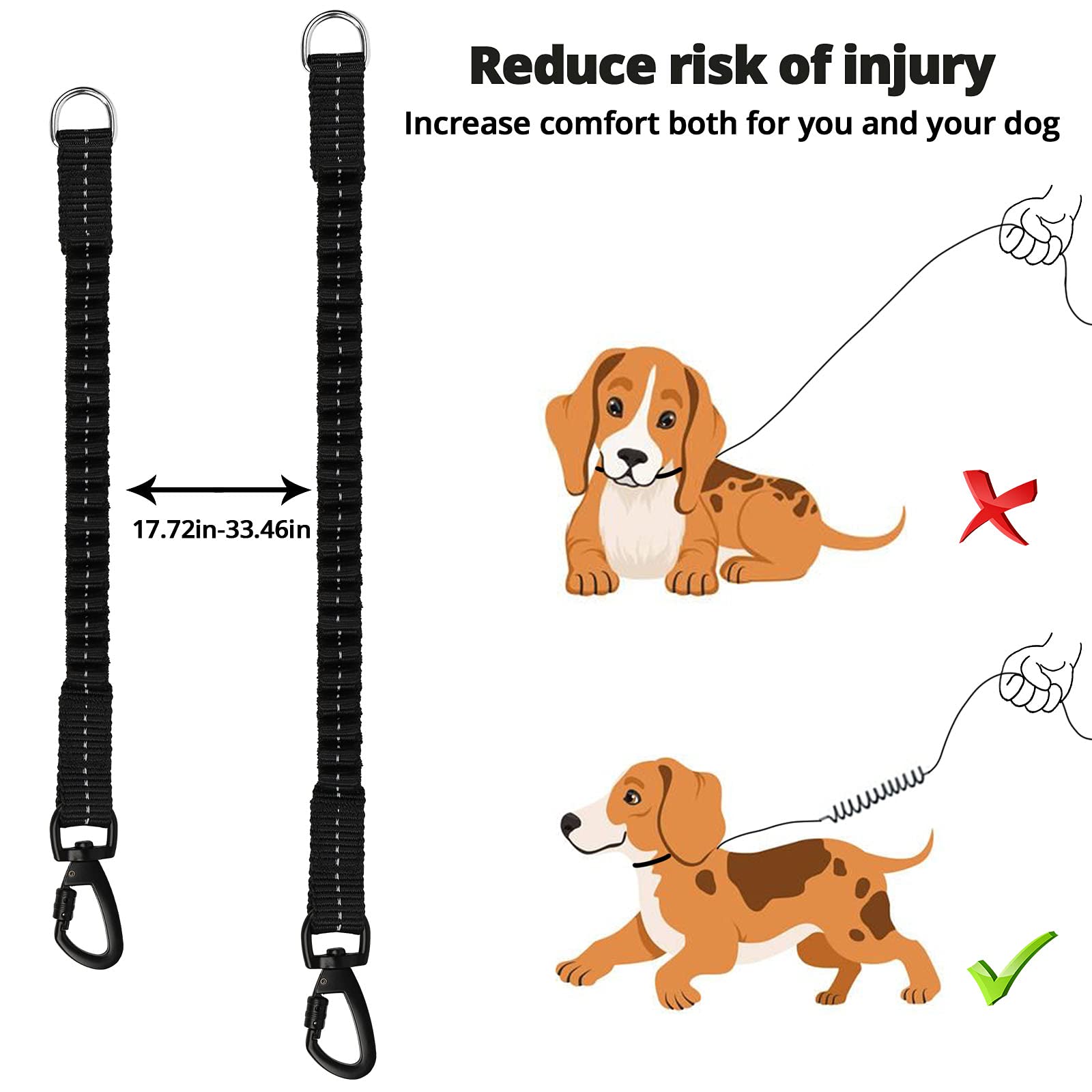 15 FT Heavy Duty Reflective Dog Leash with Swivel Hook & Padded Handle - Long Rope Leash for Large Medium Small Dogs - Perfect for Walking, Hiking, Training & Outdoor Adventures
