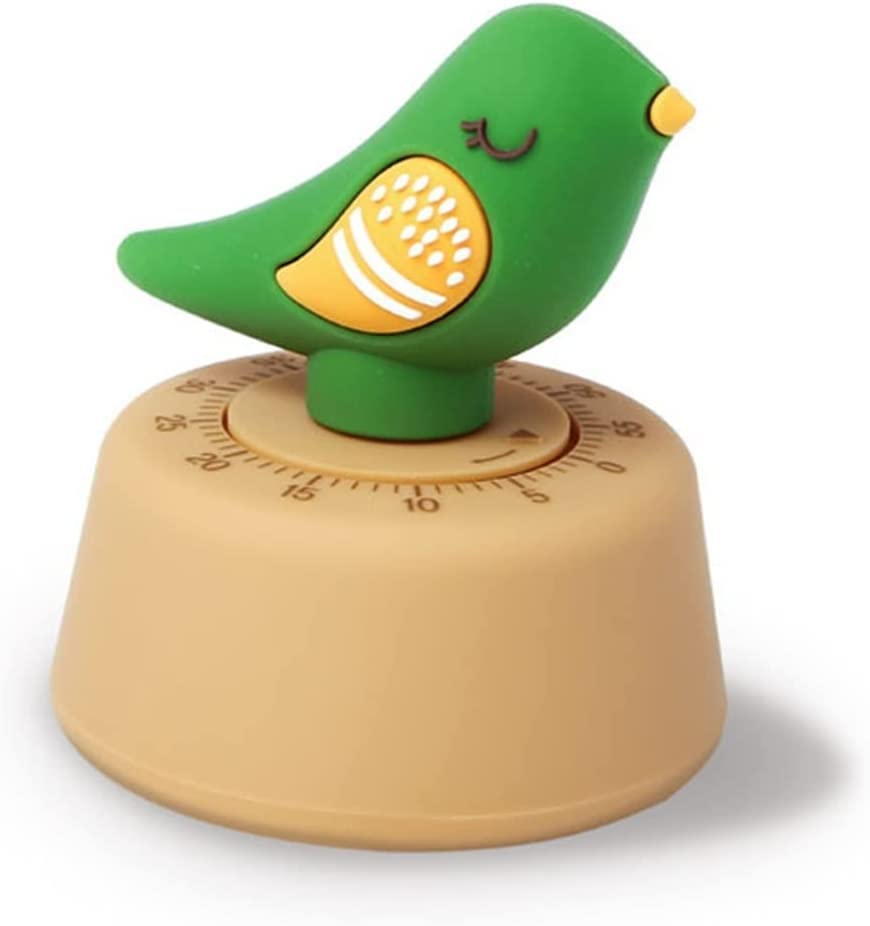 Creative Mechanical Kitchen Timer - 60-Minute Wind Up Dial, 360° Rotating Countdown, Cute Chirp Bird Design for Cooking, Baking & Time Management | Perfect for Home Kitchen, Office & Classroom (Color Options: B & C)