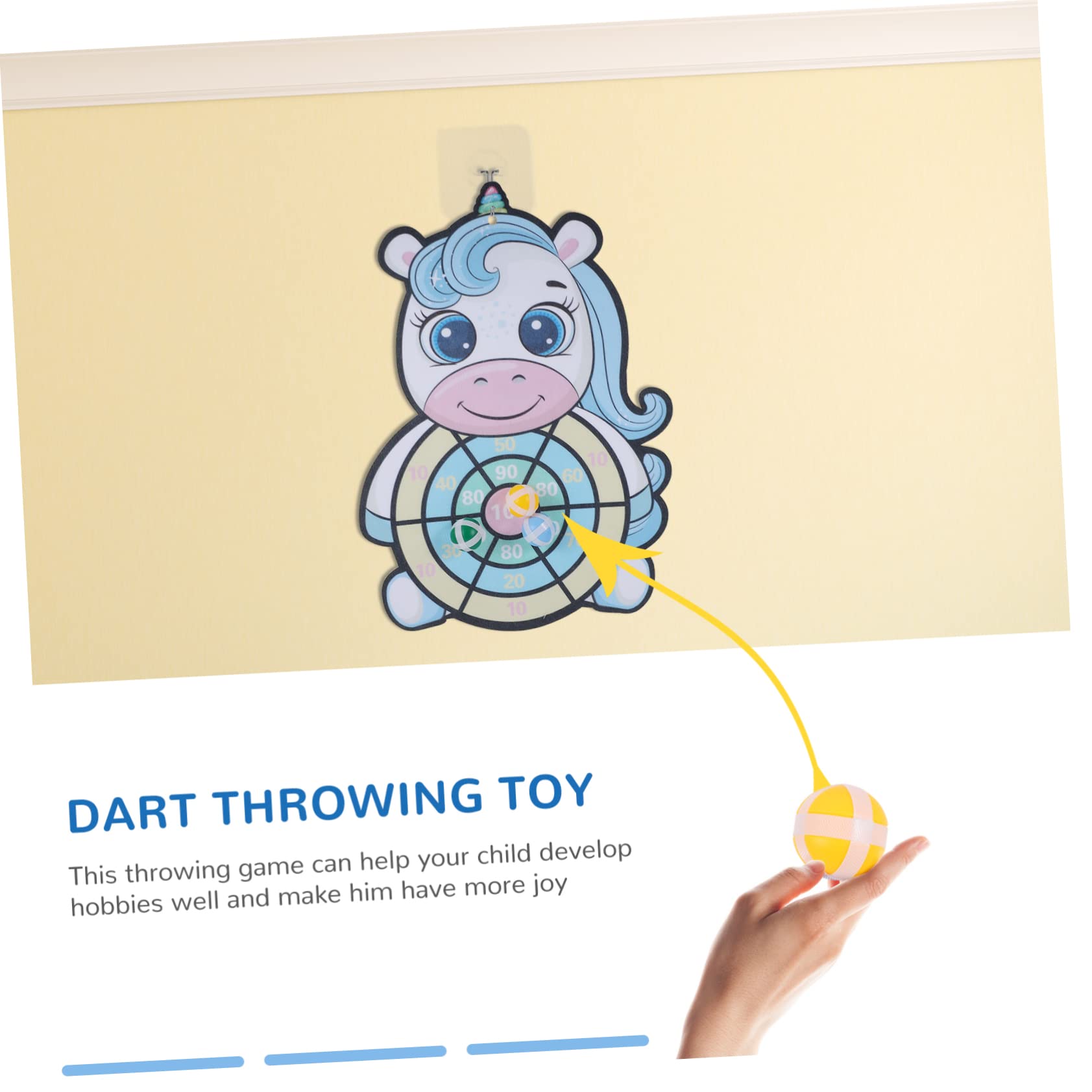 BESPORTBLE 2 Pack Sticky Balls Dart Board Set - Fun Indoor/Outdoor Throwing Game for Kids & Adults - Perfect for Family Game Night, Birthday Parties & Classroom Activities