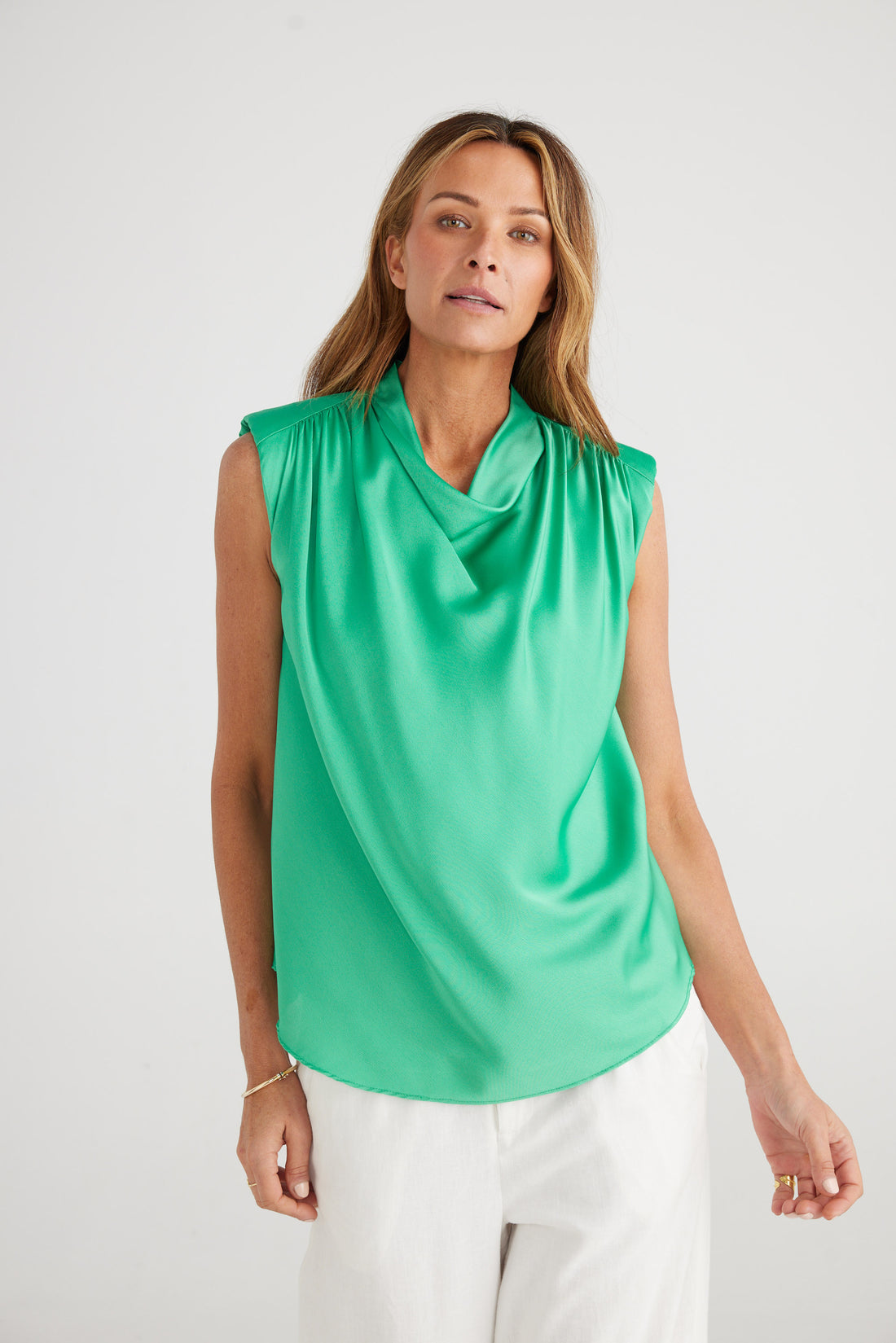 Brave+True Jana Top - Women's Casual Green Blouse for Everyday Wear | Perfect for Office, Outings & Date Nights