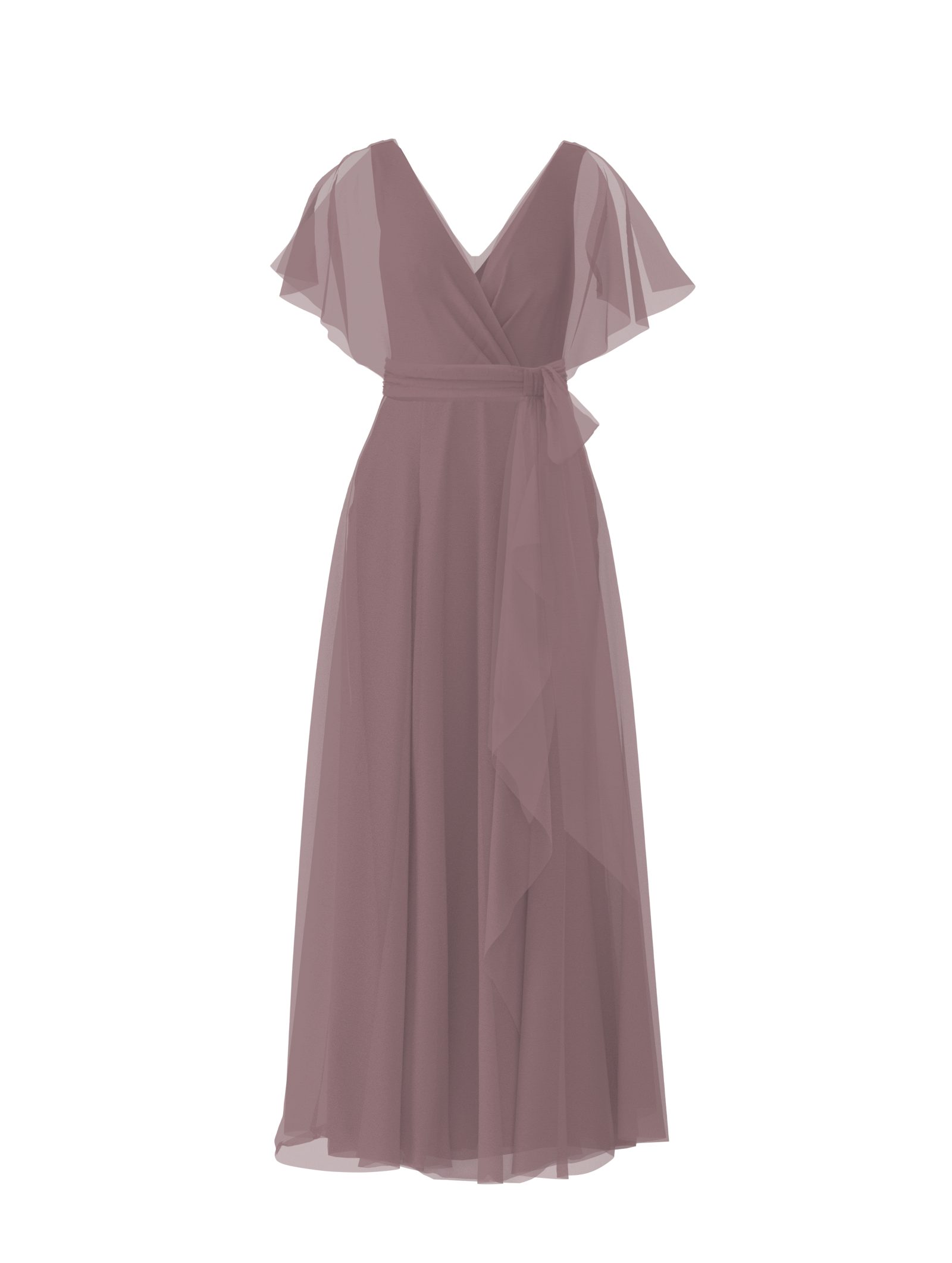 Elegant Ava Bodice with Jaycie Skirt & Sash Belt in Mauve - Perfect for Weddings, Prom & Formal Events