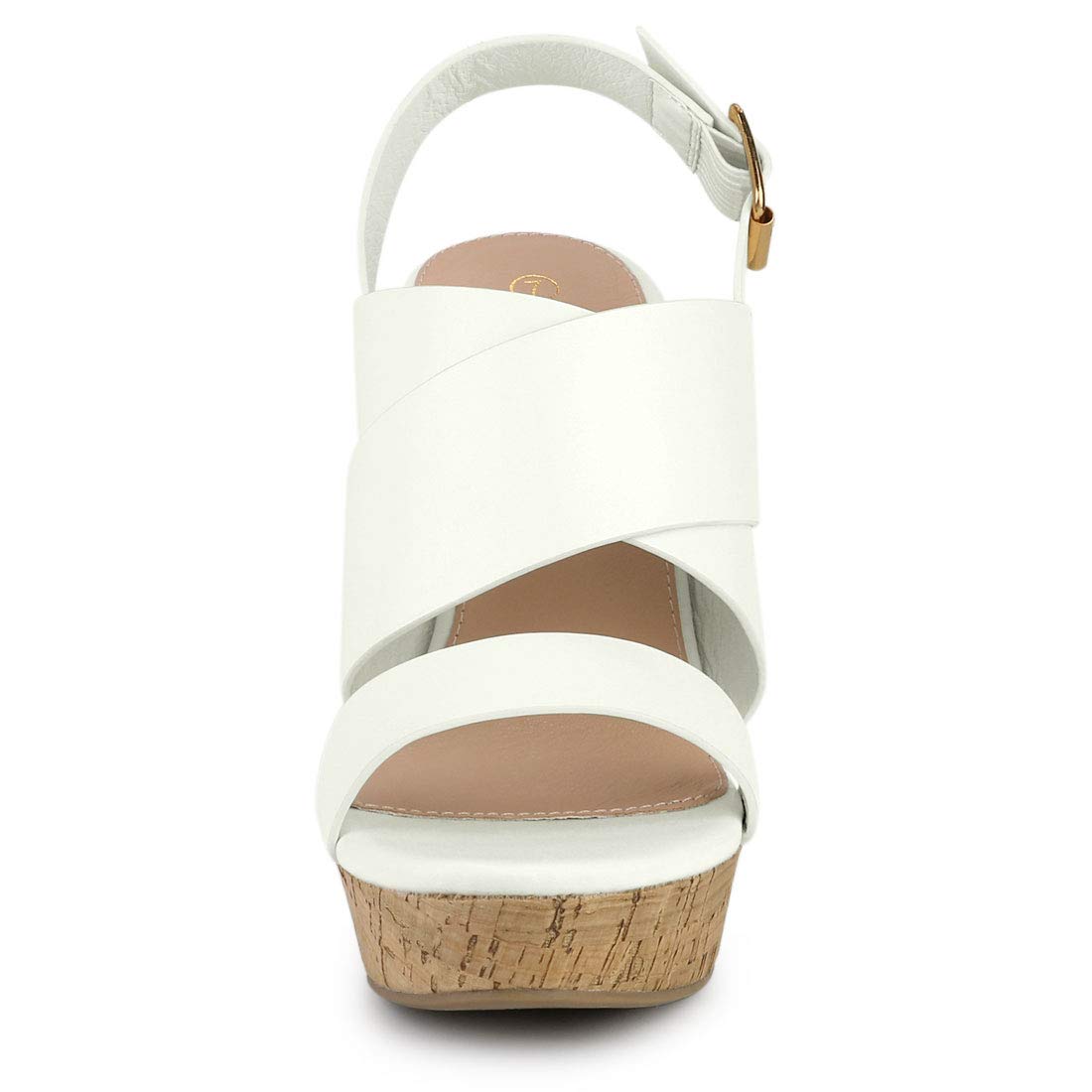 Allegra K Women's Wood Wedge Platform Sandals - Comfortable Summer Beach Shoes for Outdoor Walking, Vacation & Casual Outfits