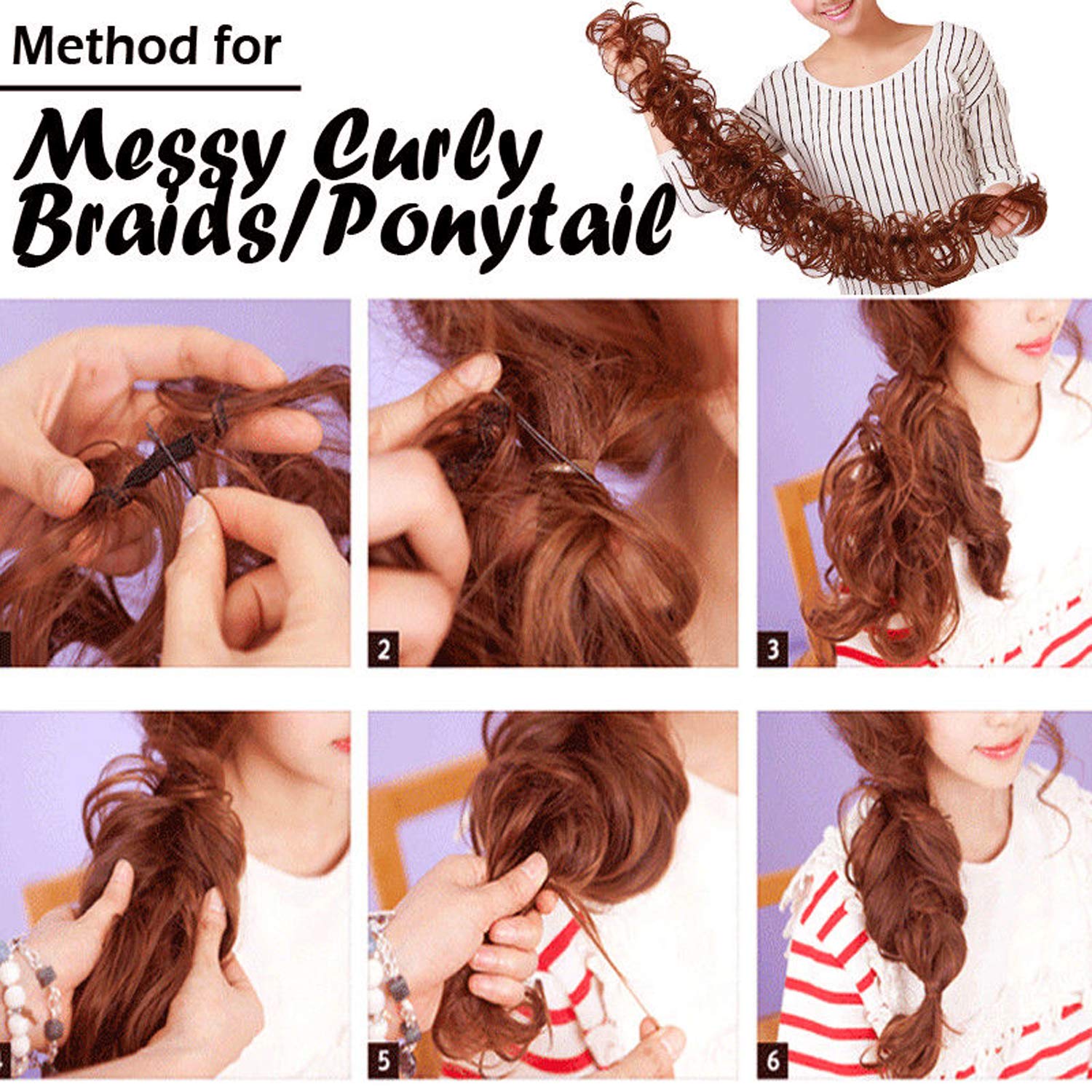Pelo Frill Hair Extension for Bun - 1 Pack Light Brown Synthetic Hairpiece | Perfect for Updos, Weddings & Cosplay
