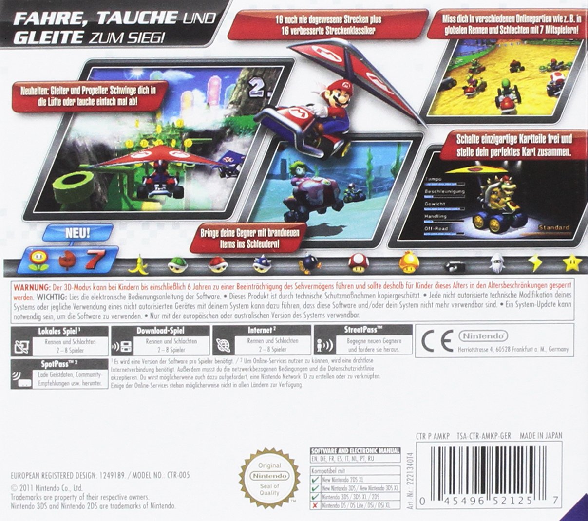 Mario Kart 7 - Nintendo 3DS Game (German Edition) | Racing Adventure for Kids & Adults | Perfect for Family Game Nights & Travel Entertainment