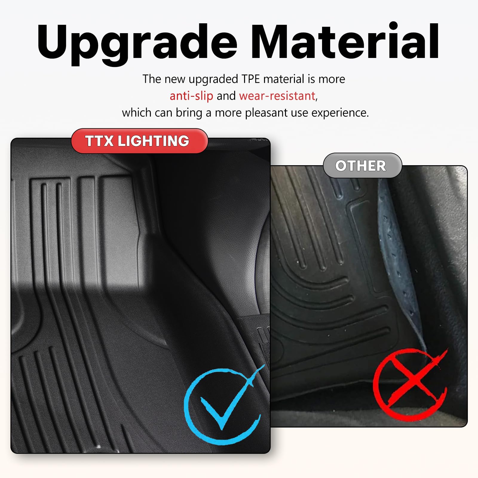 All-Weather Floor Mats for 2018-2025 Ford Expedition/Expedition Max/Expedition Limited - Heavy Duty Protection for 1st, 2nd & 3rd Row with 2nd Row Bucket Seats (Black) | Perfect for Mud, Snow & Spills Protection