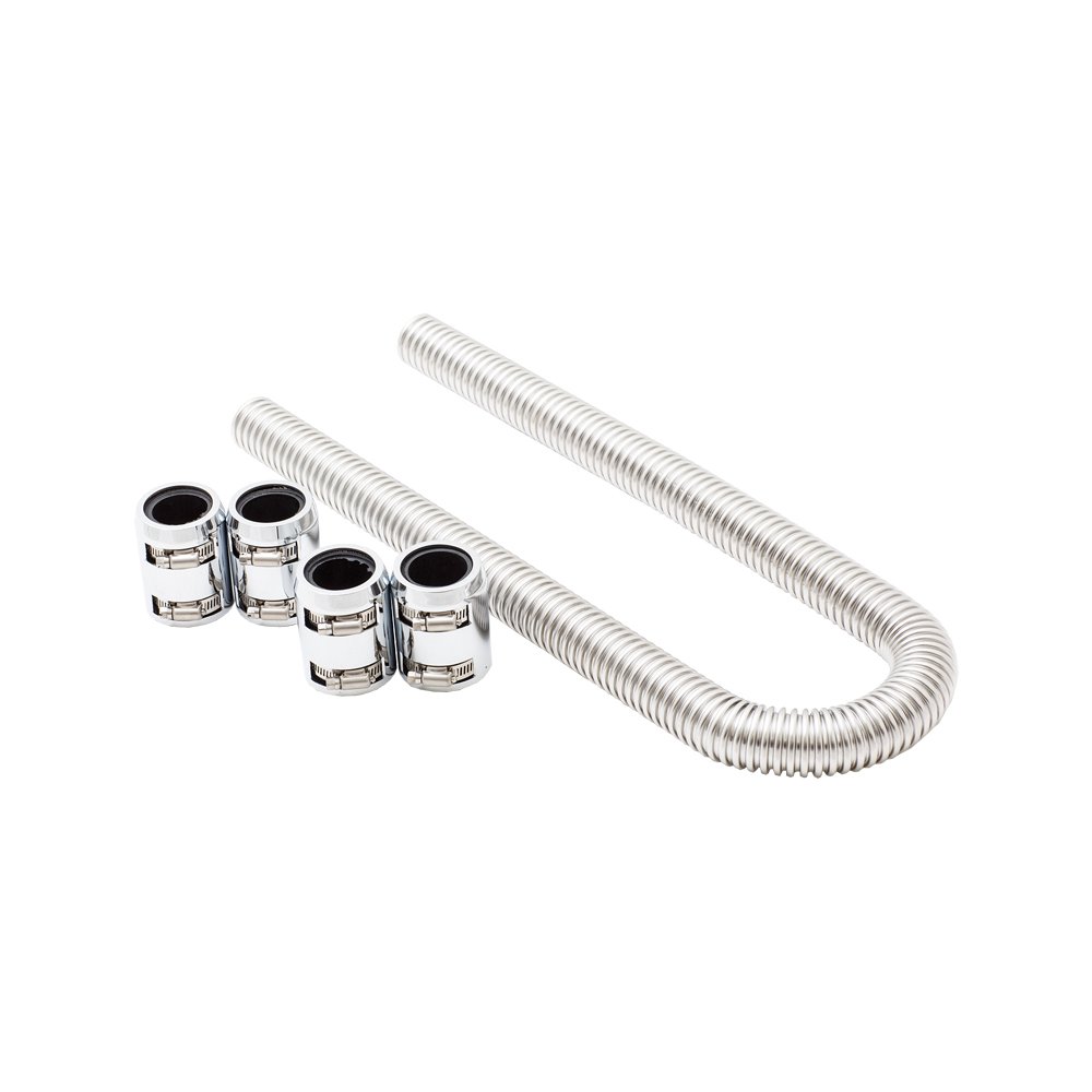 TSP 48-Inch Stainless Steel Flexible Radiator Hose Kit HC6304C - Universal Fit for Cars, Trucks & SUVs - High-Temperature & Corrosion Resistant - Perfect for Engine Cooling System Repairs & Upgrades