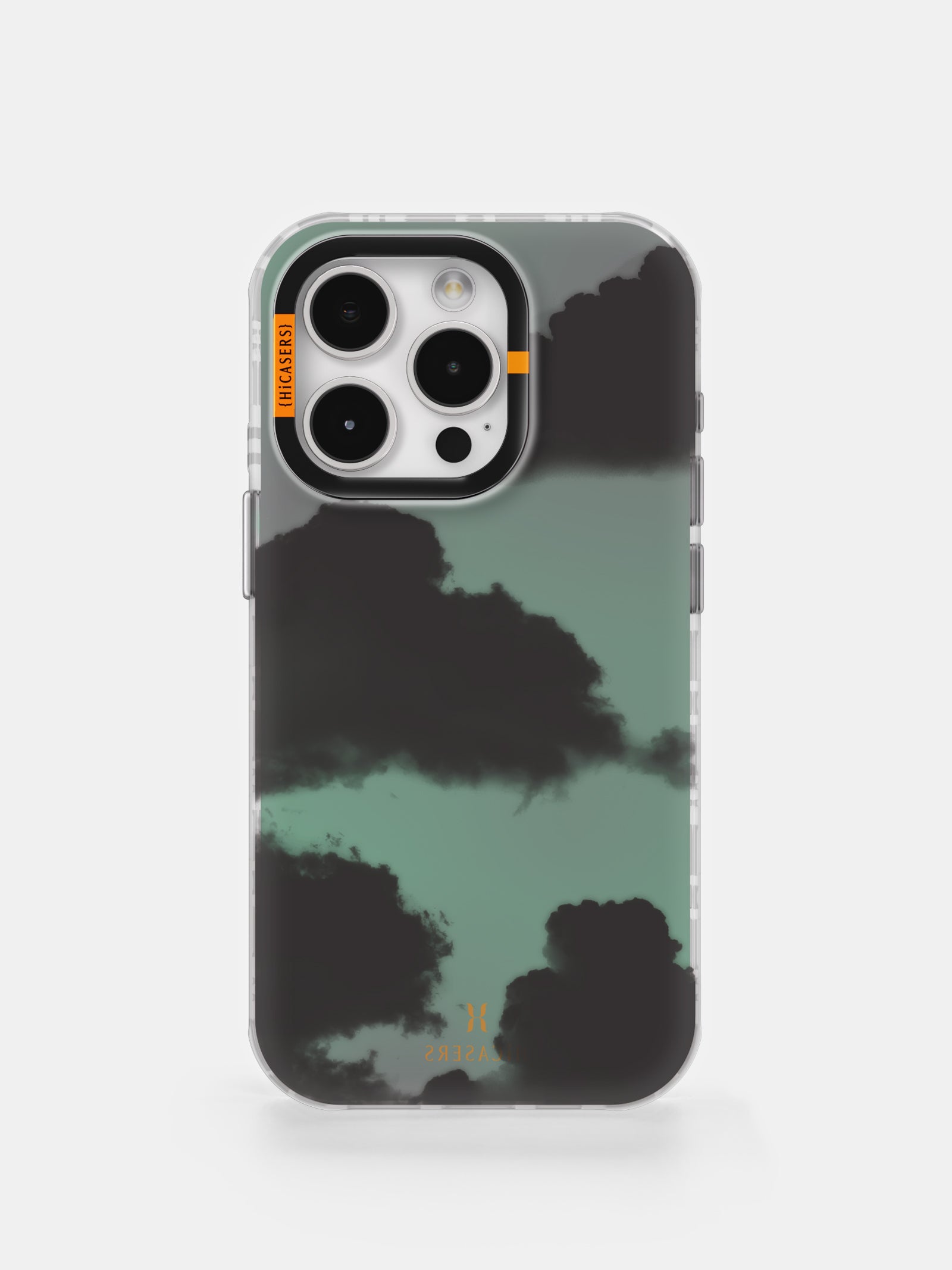 Cumulus Large Pattern Iridescent Phone Case - Sleek Black Protective Cover for iPhone & Samsung | Perfect for Everyday Use, Travel & Style
