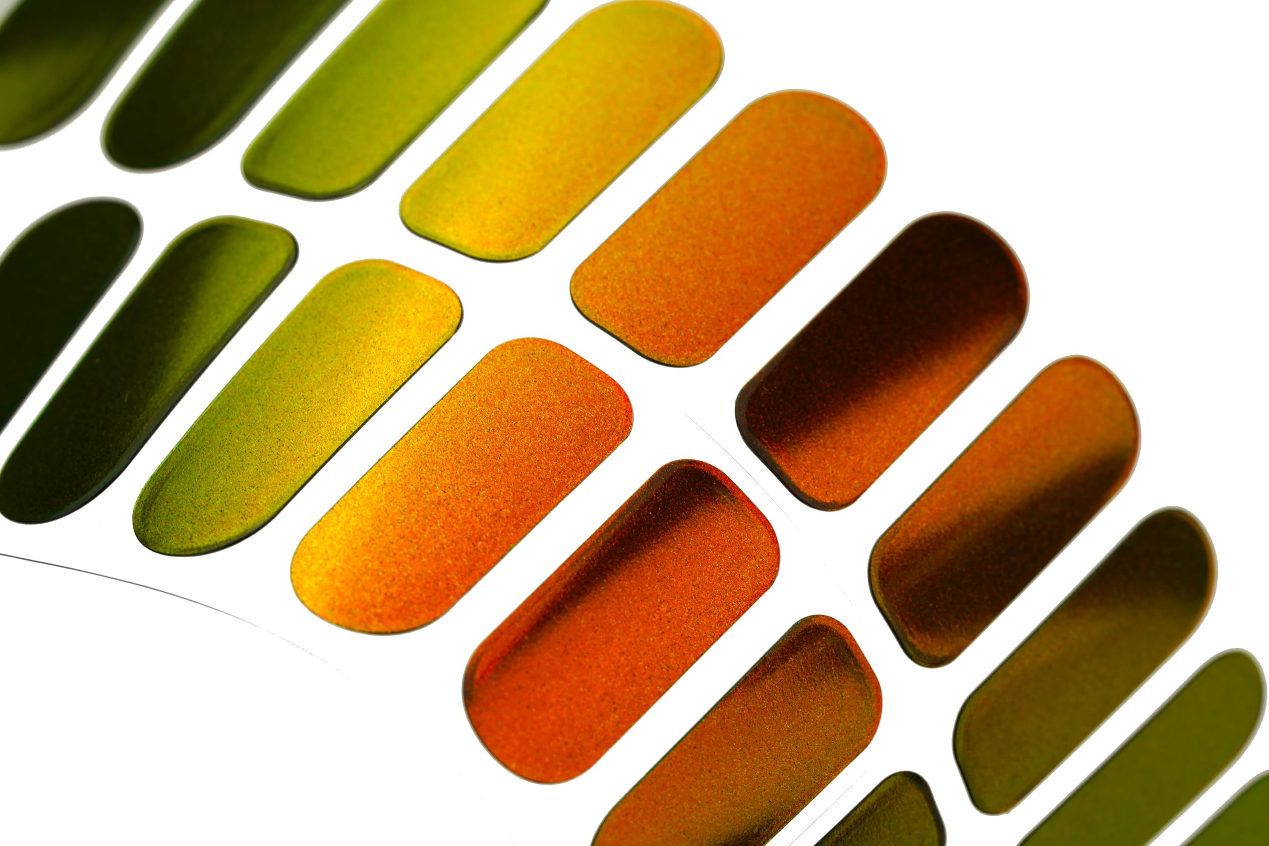 22 Premium Semi-Cured Gel Nail Polish Strips with Application Accessories - Metallic Chameleon for Long-Lasting Manicures at Home or Salon