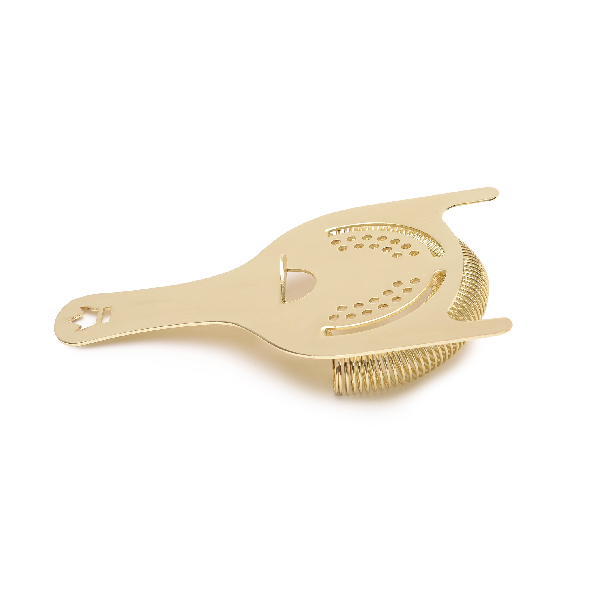 Premium KORIKO 2-Prong Cocktail Strainer - Gold Plated Bar Tool for Mixing Martinis, Cocktails & Mocktails - Perfect for Home Bars & Professional Bartenders